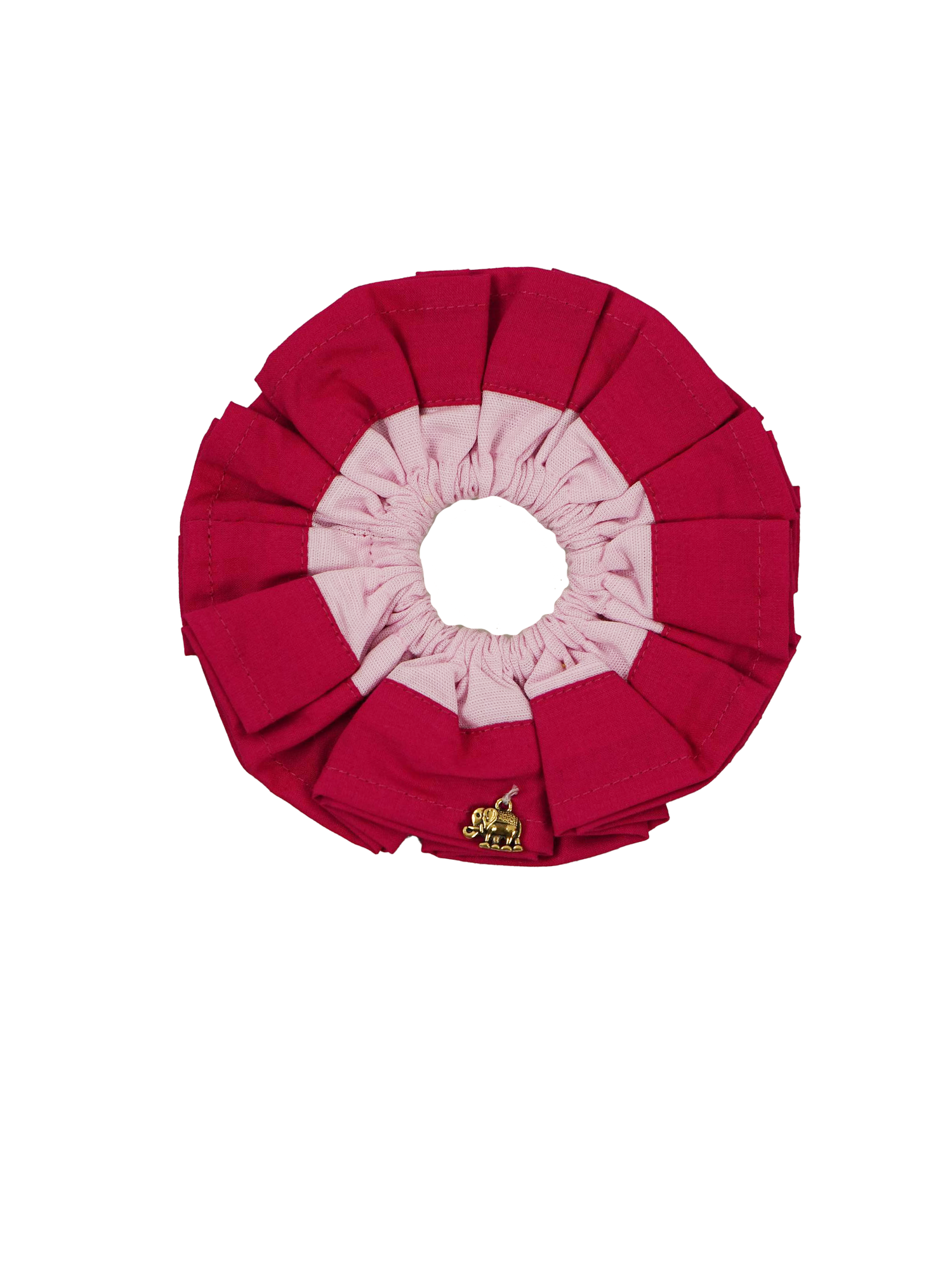 Coral Red Hair Scrunchie