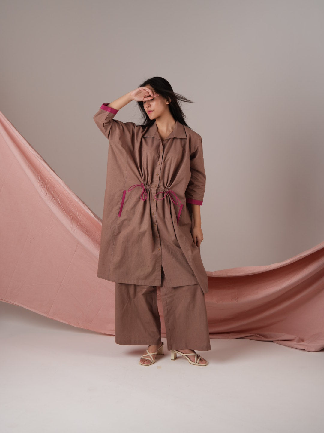 Vanshitaaz Wood-rose Anti Fit Cotton Co-ord set