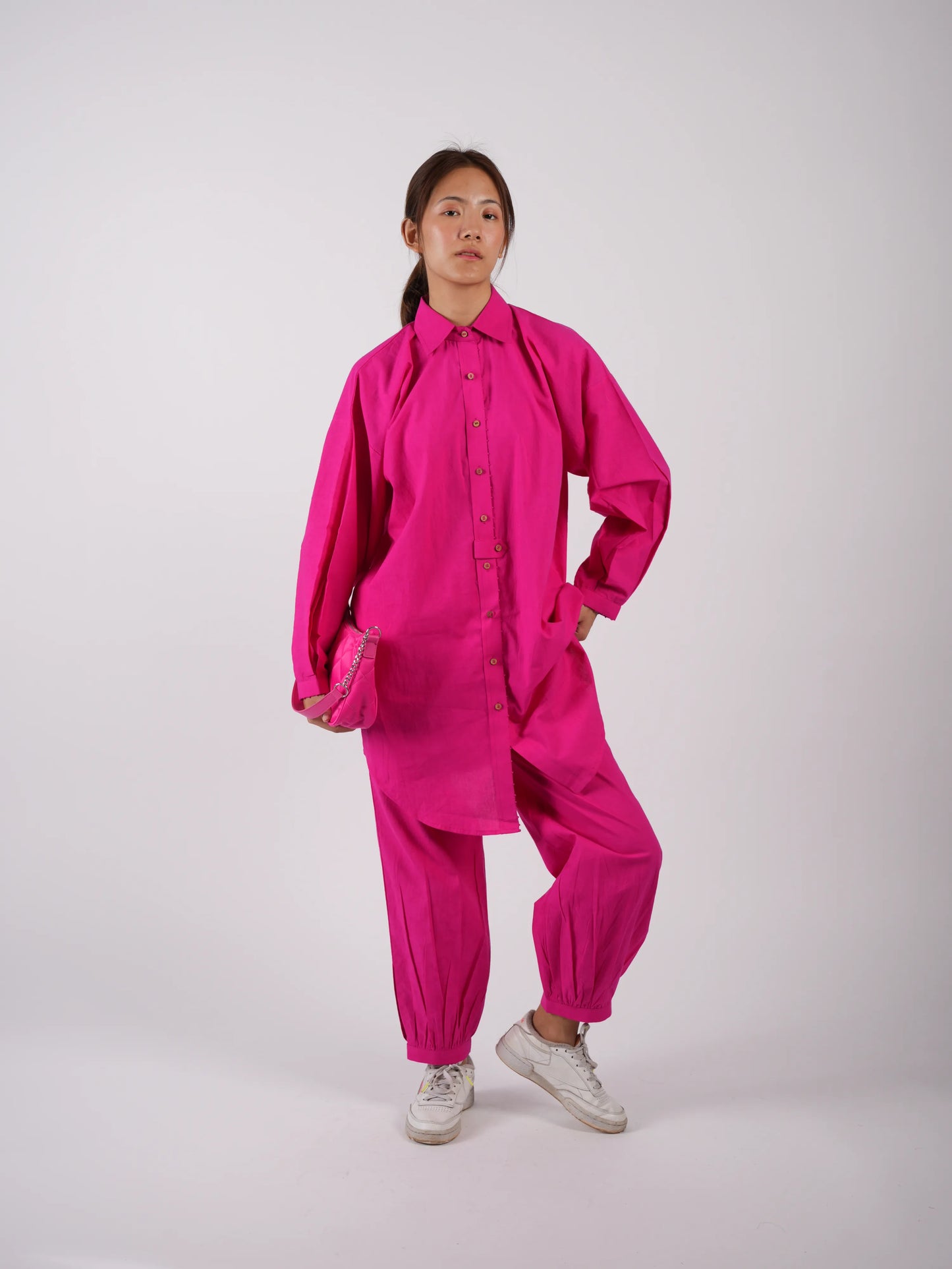 Pink Cotton Co-ord Set