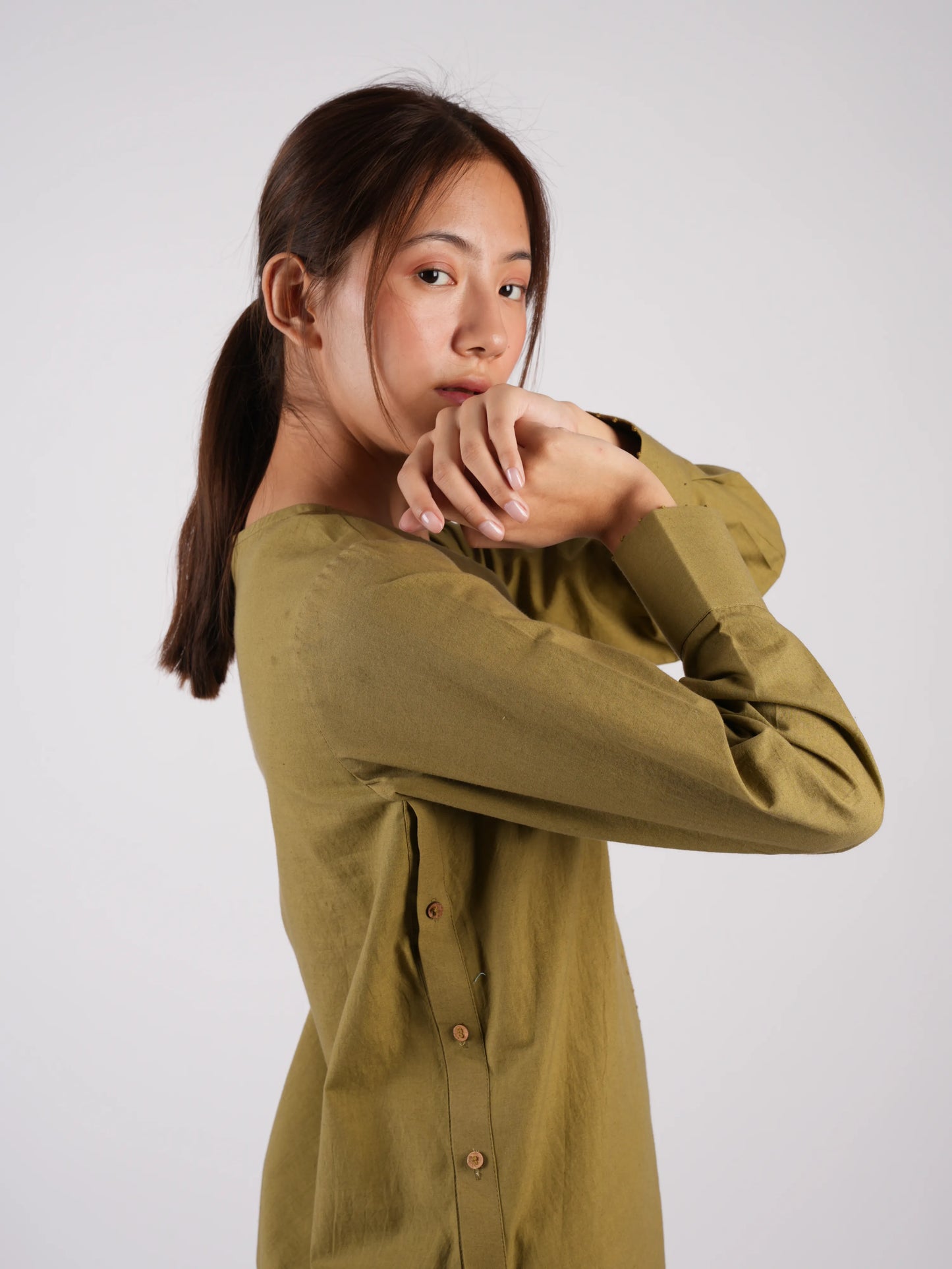 Olive Cotton Co-ord Set