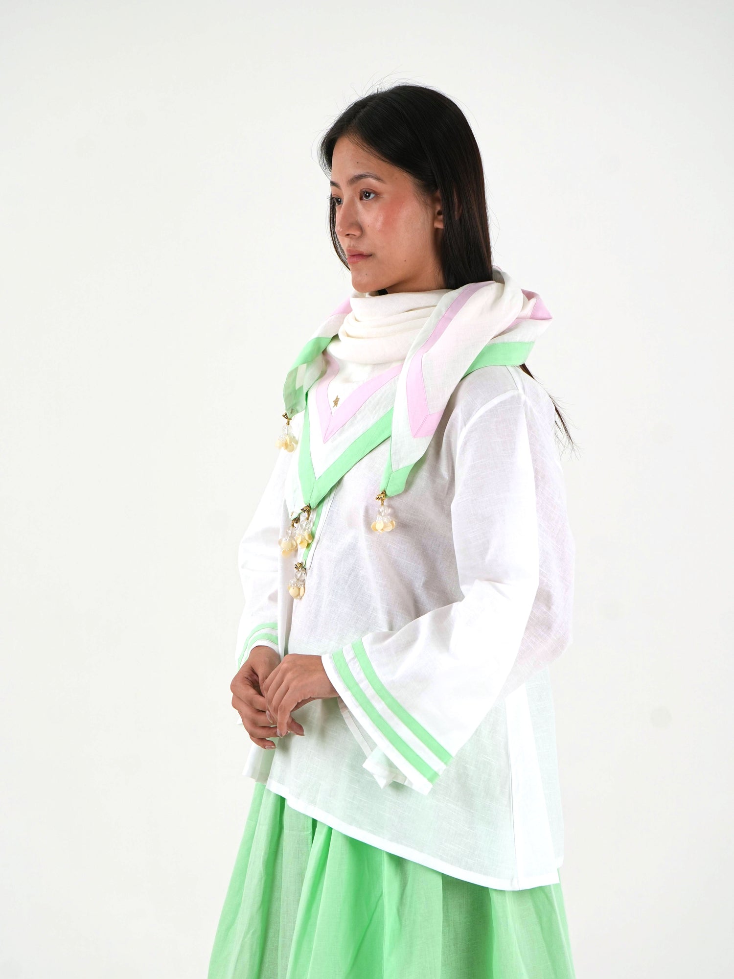 Contrast Trim Set - White Relaxed Fit
