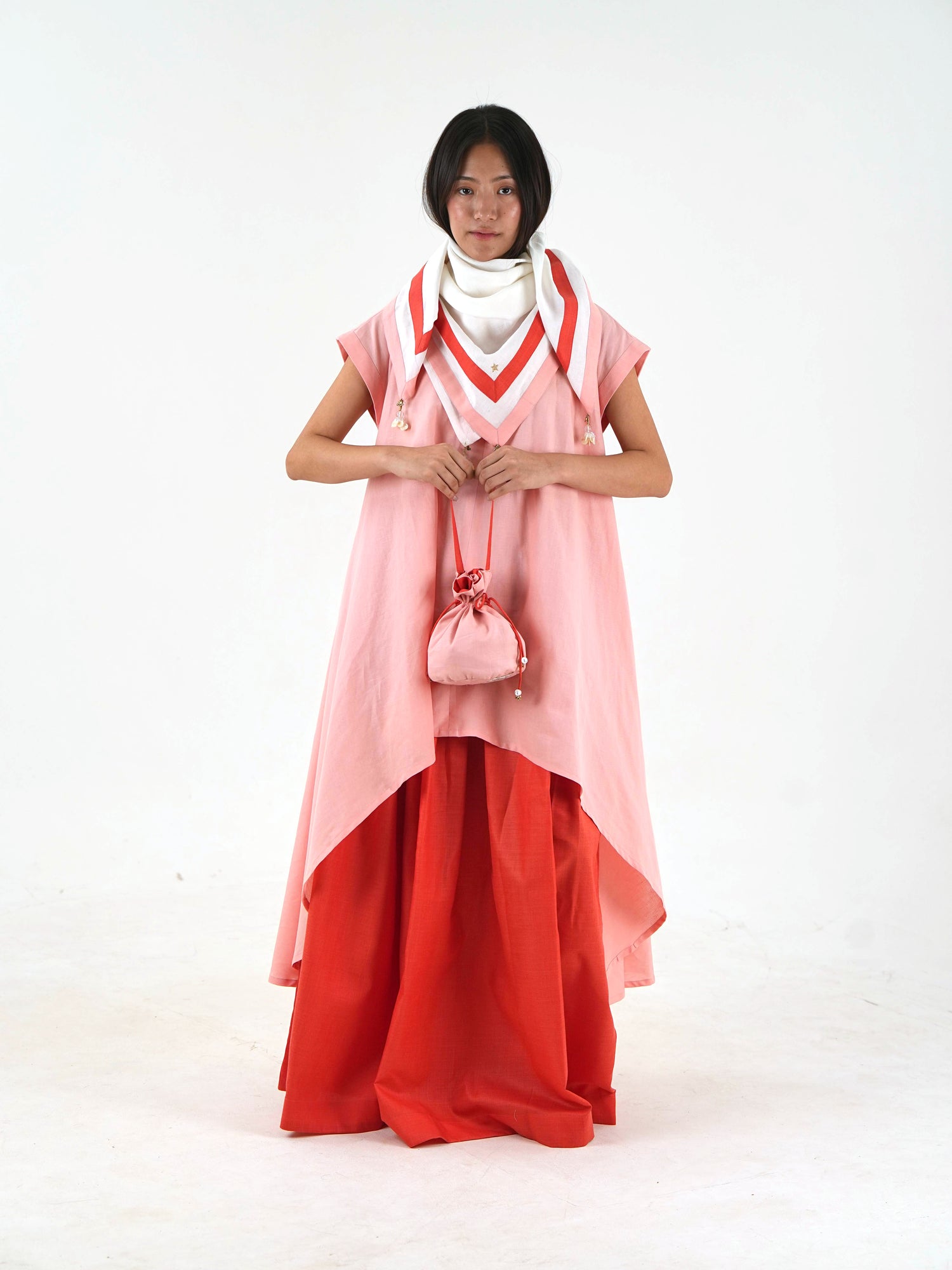 High Low Set - Pastel Pink Loose Fit