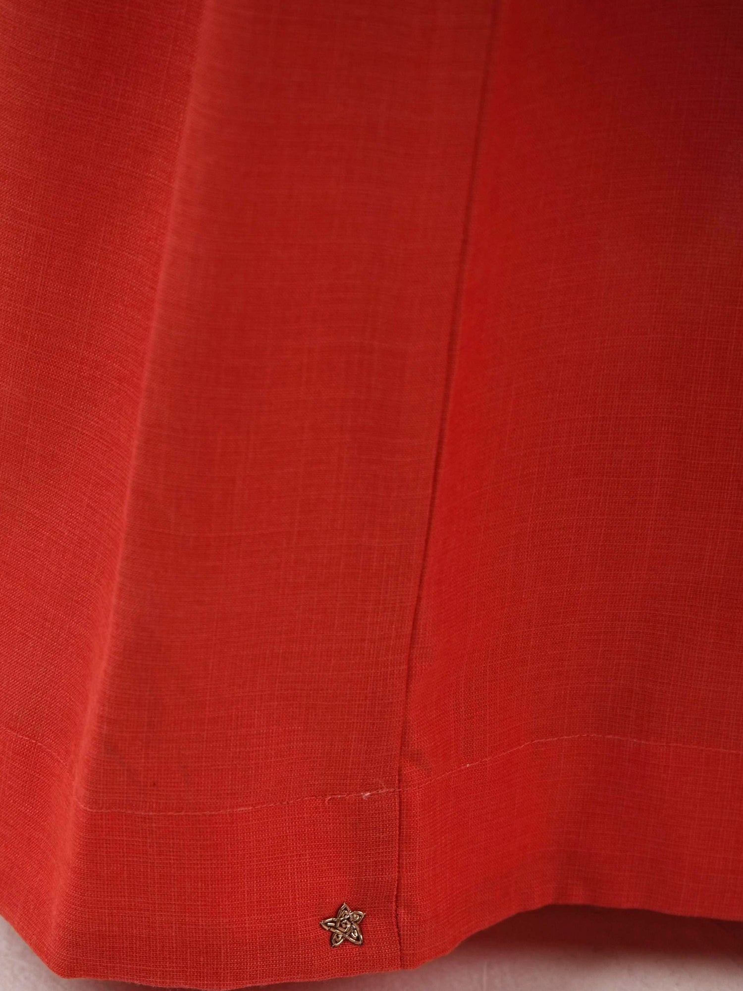 Skirt - Orange Linen Cotton
