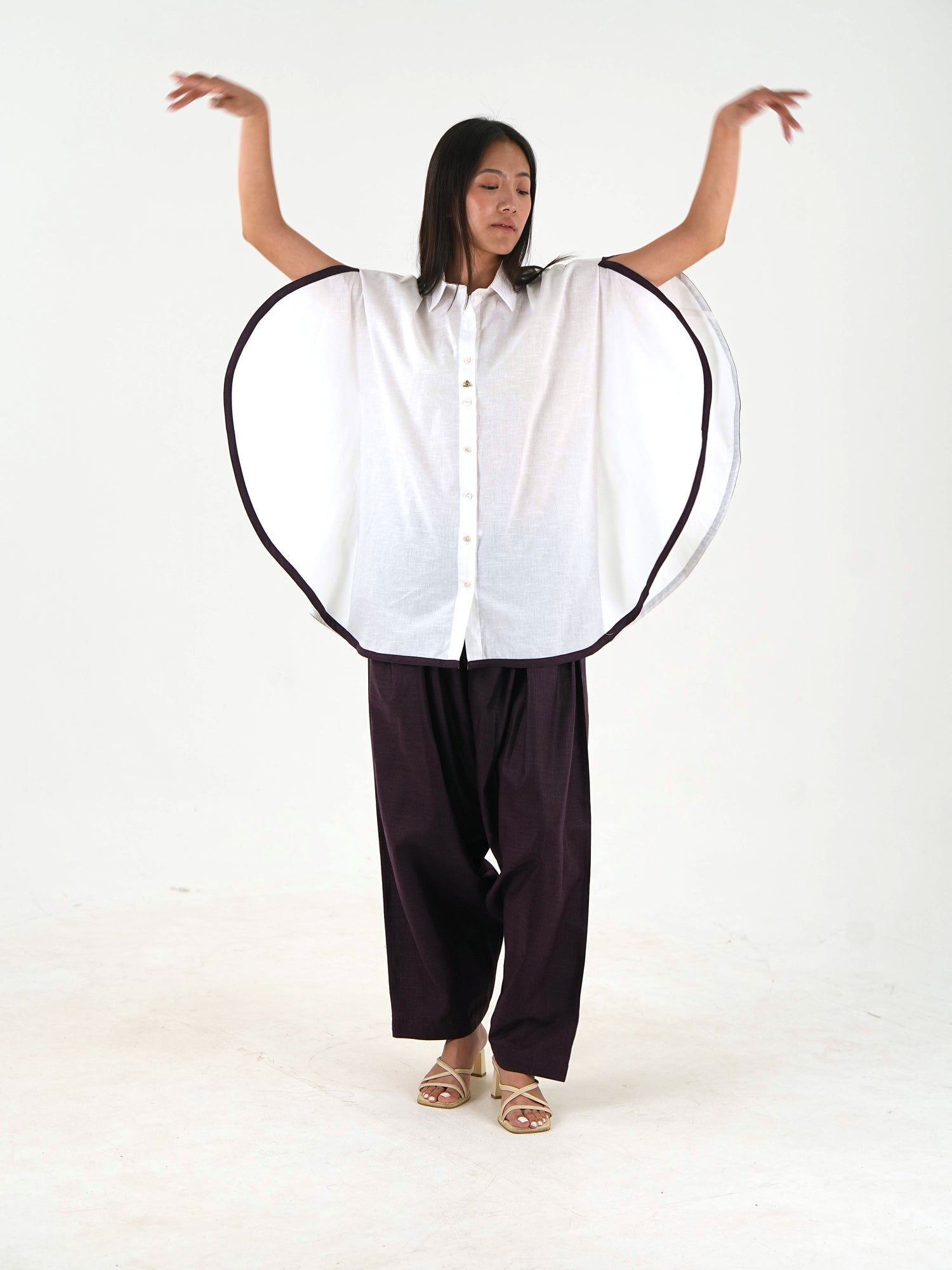 Shirt Collar Set - White Linen Cotton