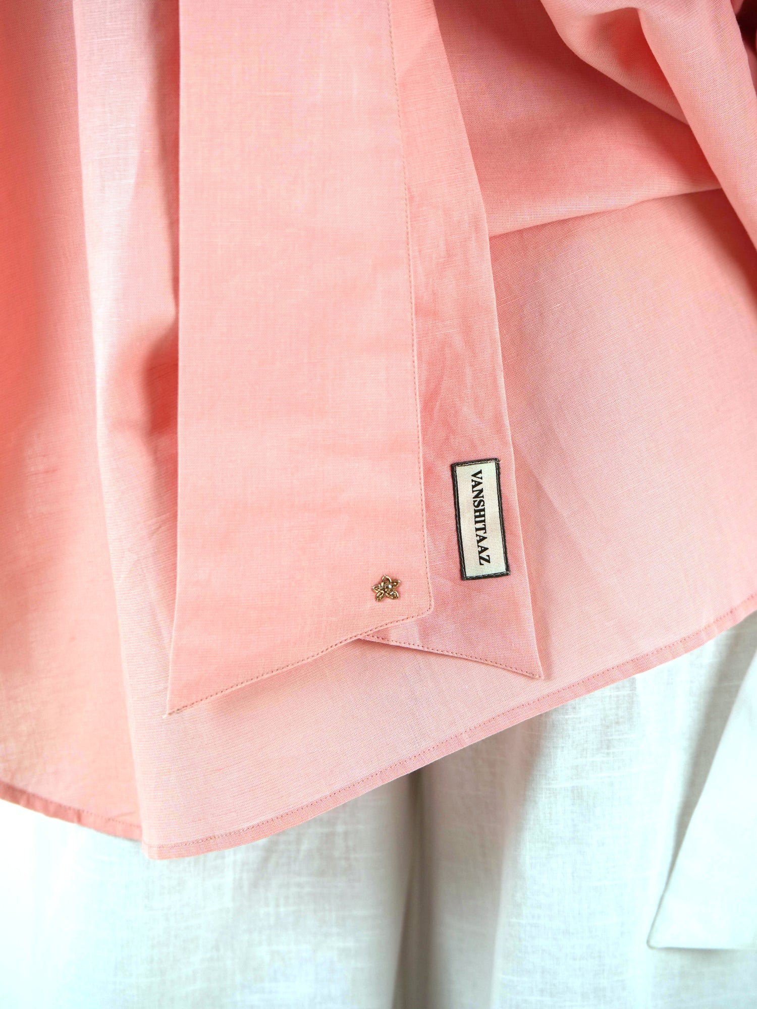 Round Neck Set - Pastel Pink Linen
