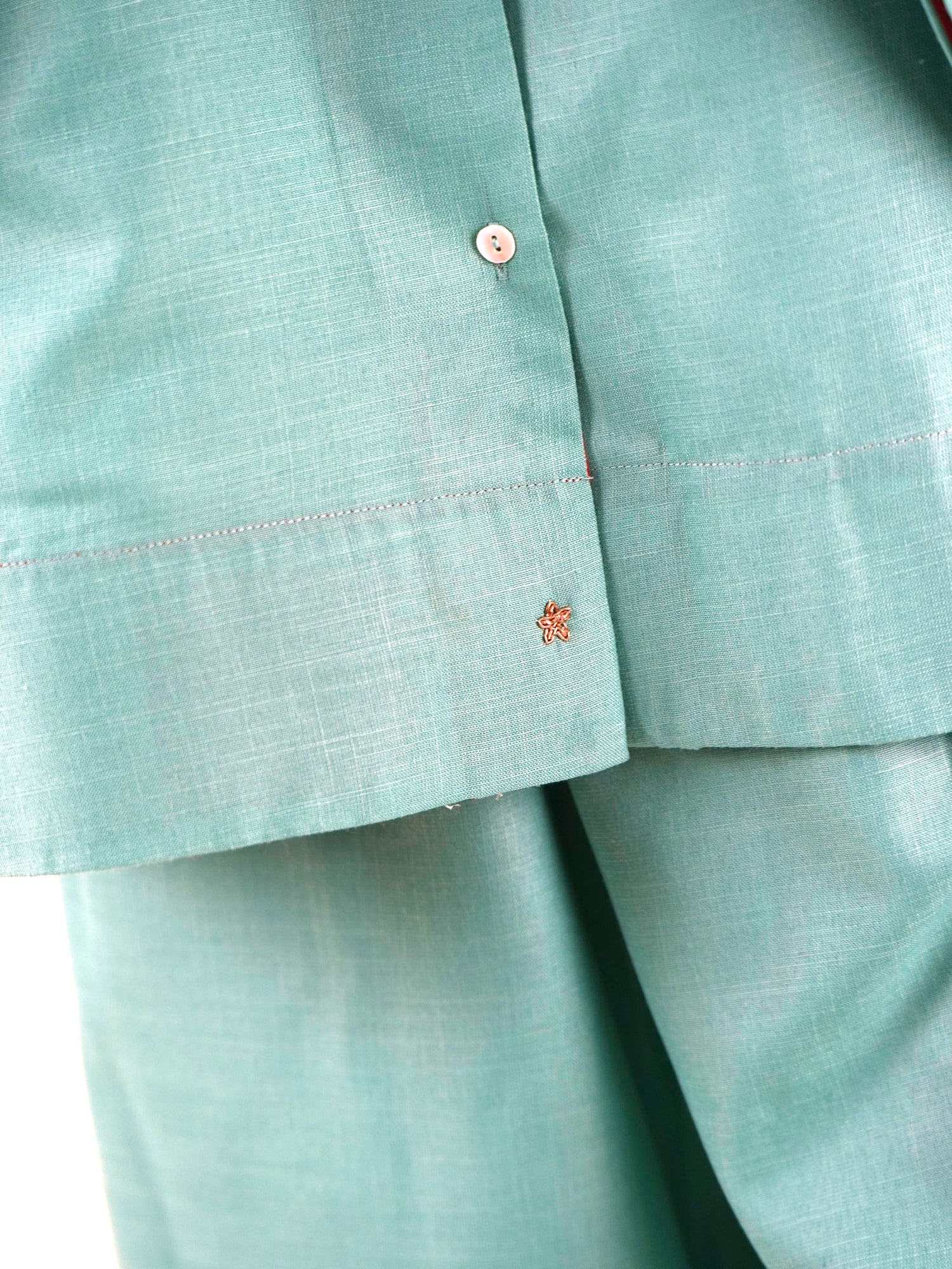 Wide Sleeve Set - Sea Green Linen