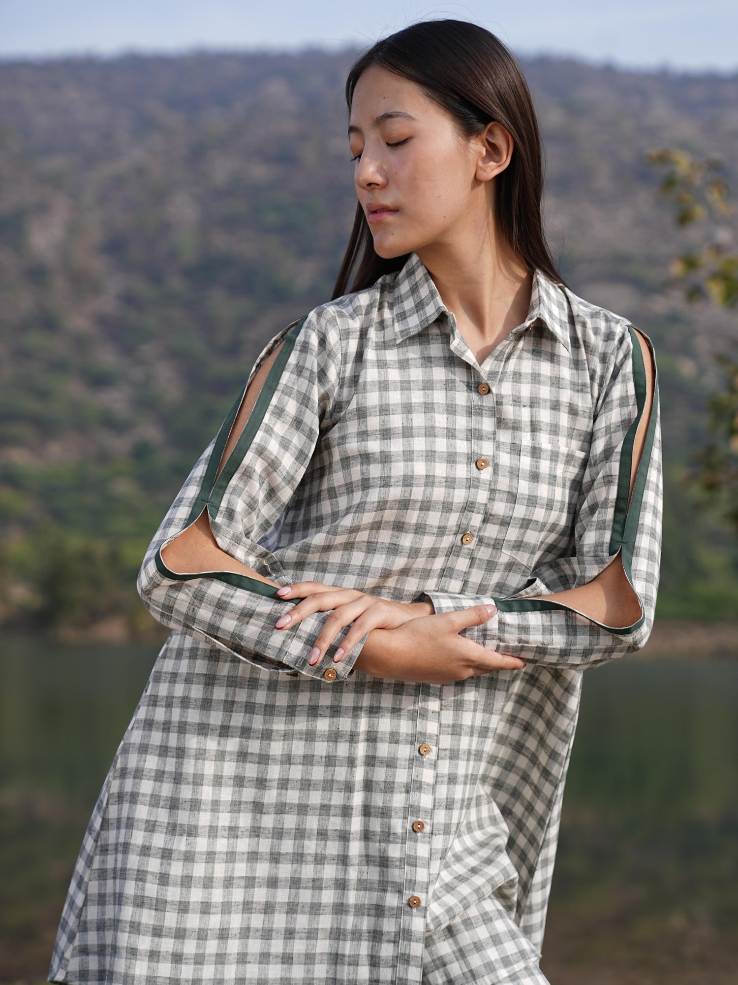 Back view of the cotton co-ord set