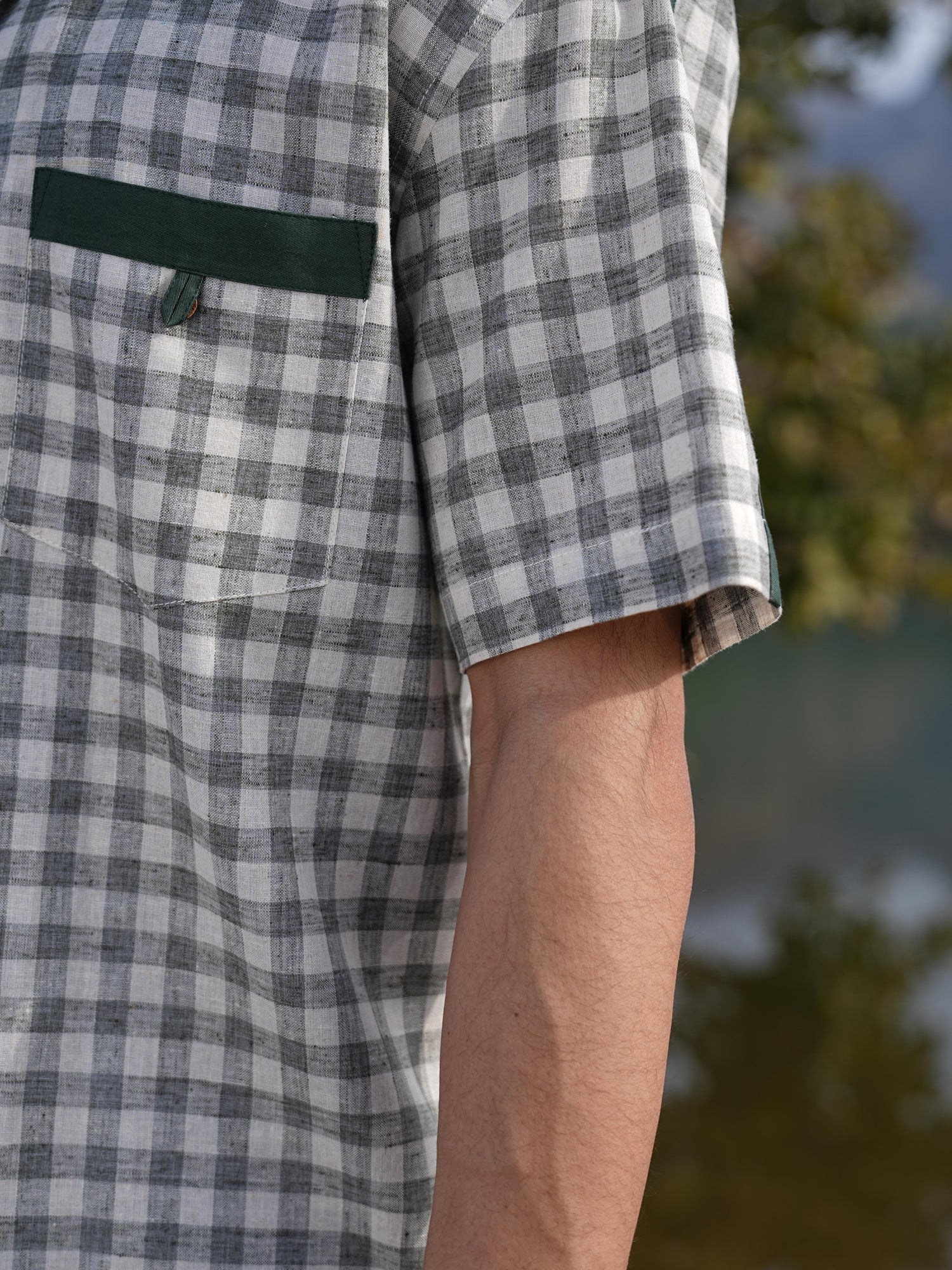 Sutra Camp Collar Check Shirt