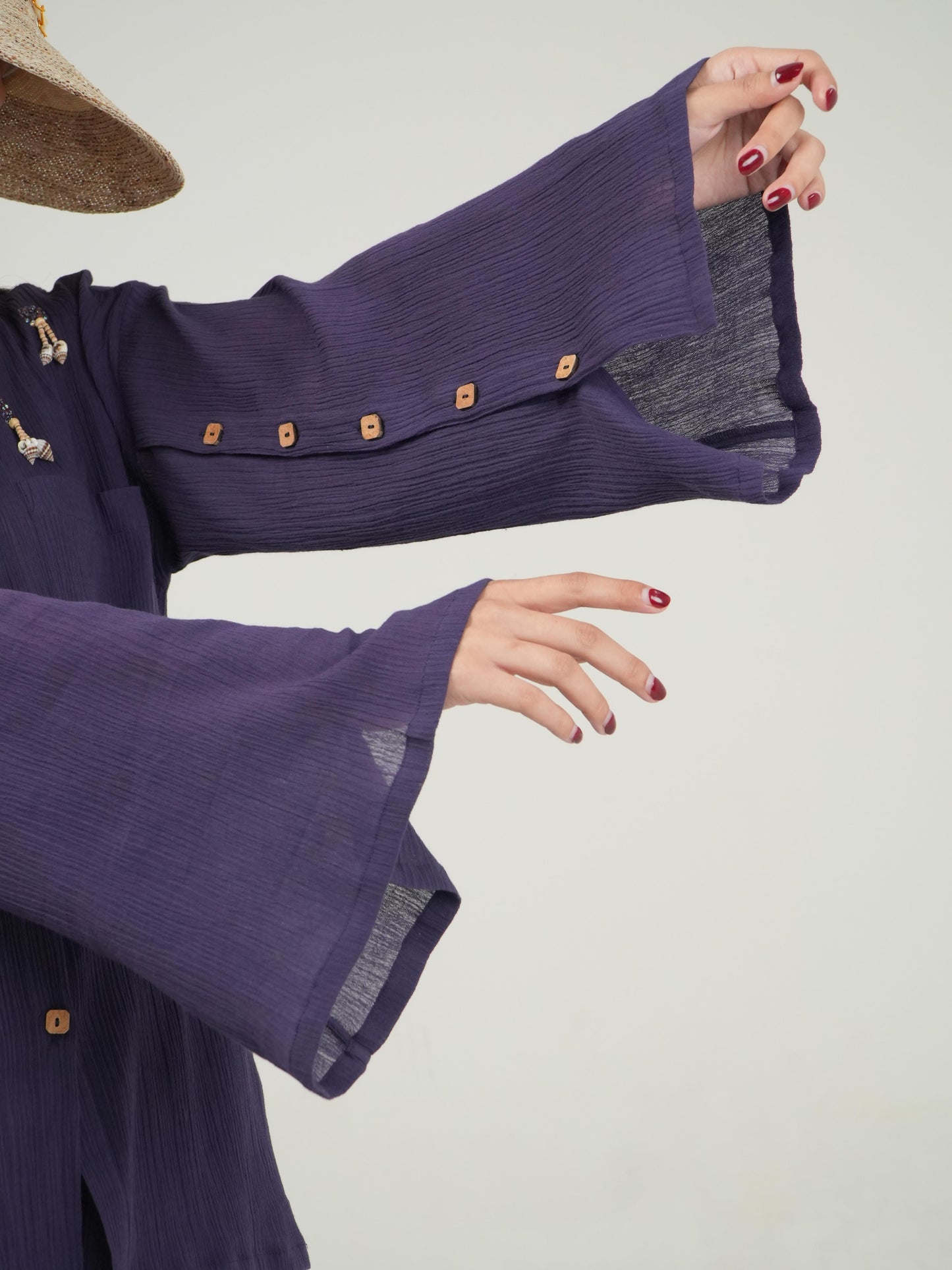 Vanshitaaz Mulberry Purple Crinkled Cotton Co-ord