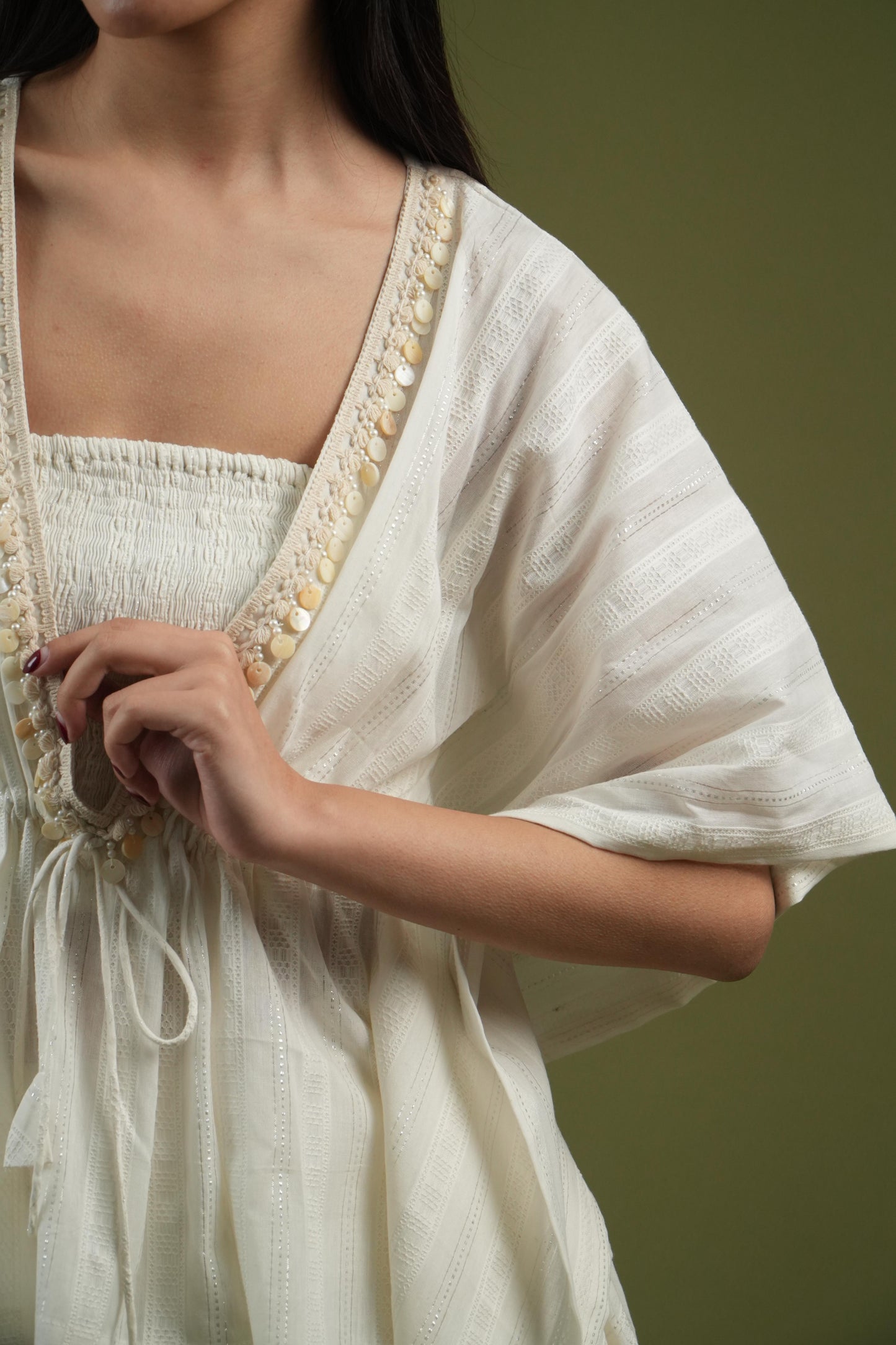 Vanshitaaz Ivory Serenity Drape Set