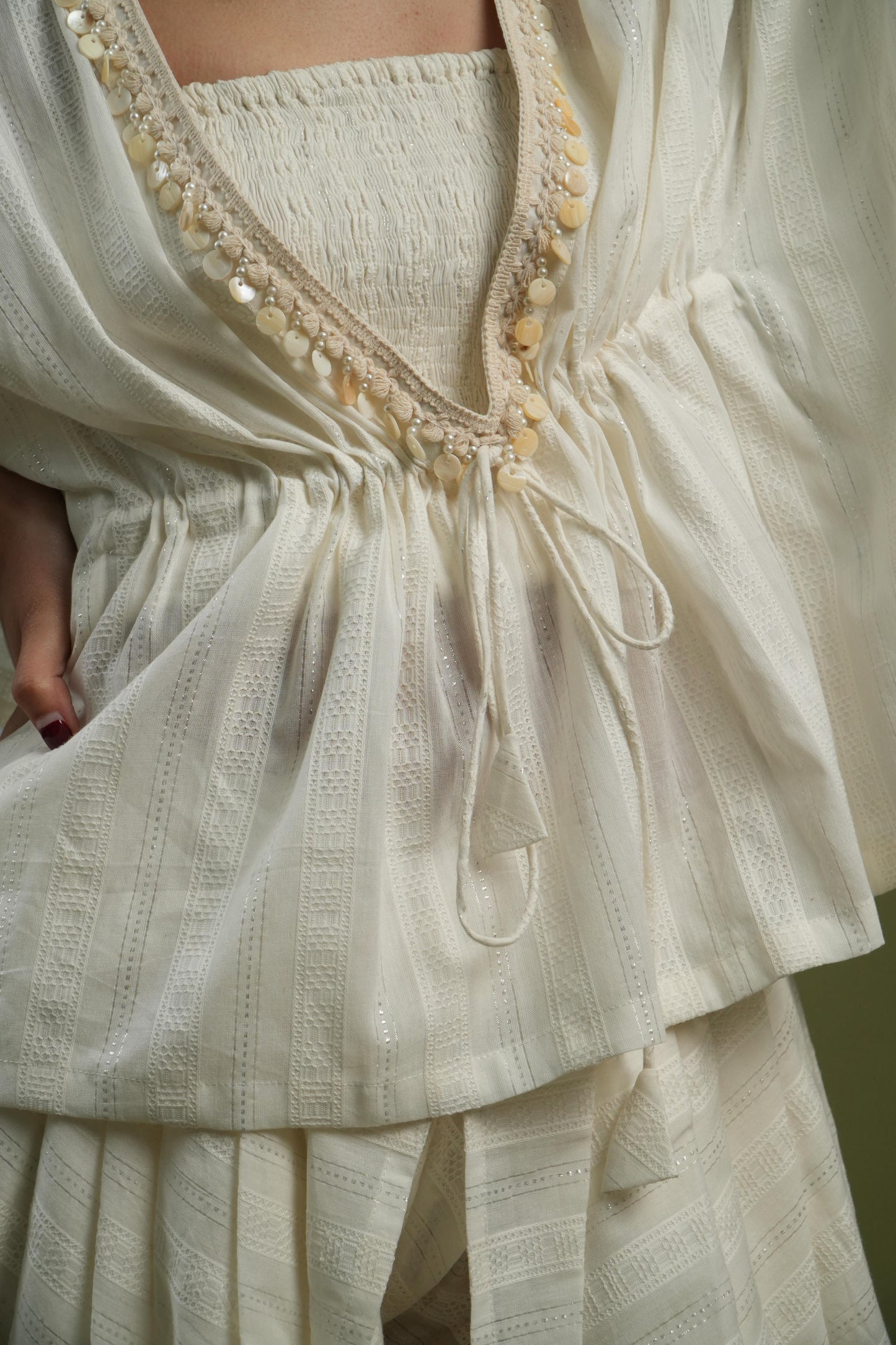 Vanshitaaz Ivory Serenity Drape Set