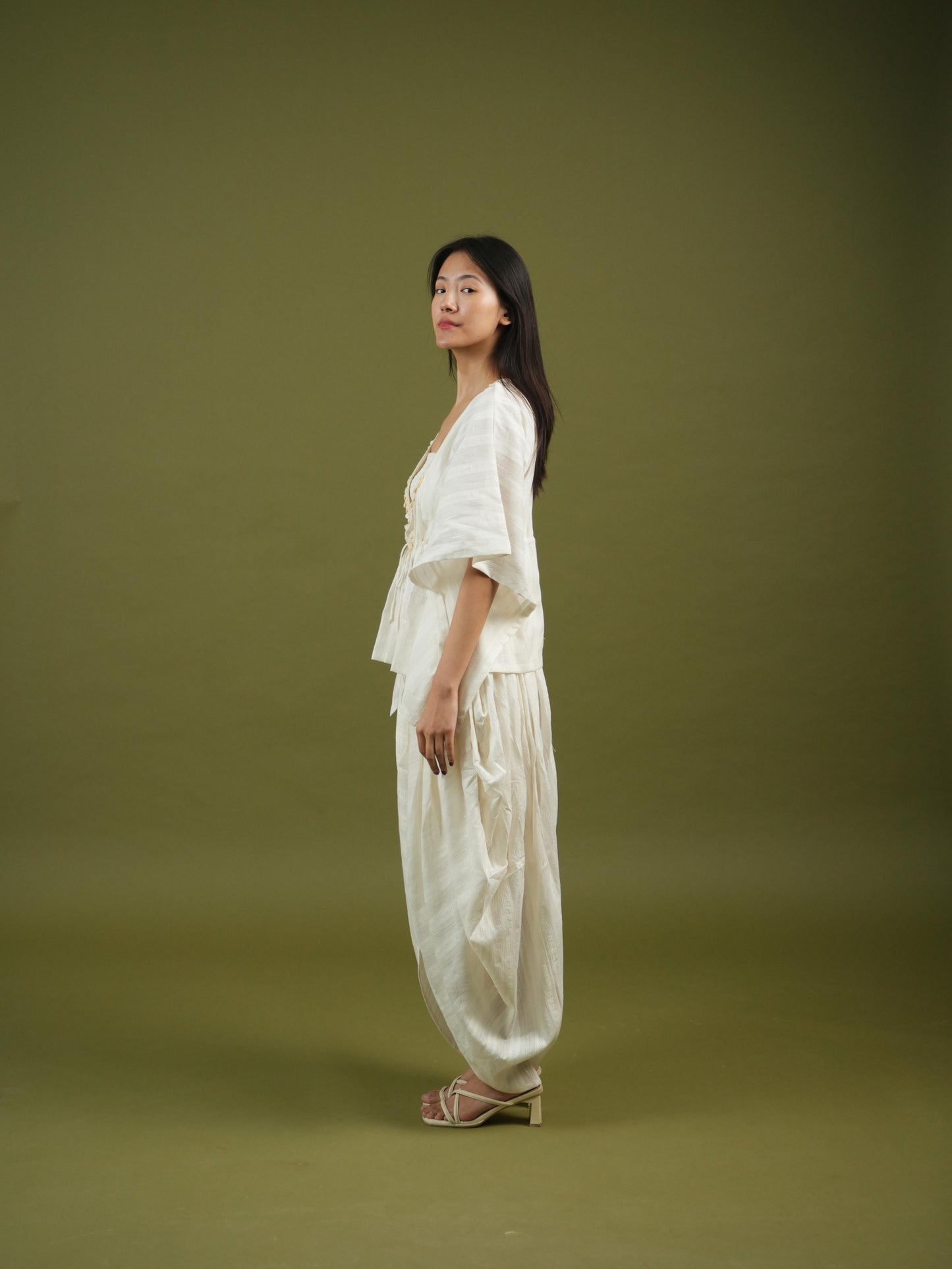 Vanshitaaz Ivory Serenity Drape Set