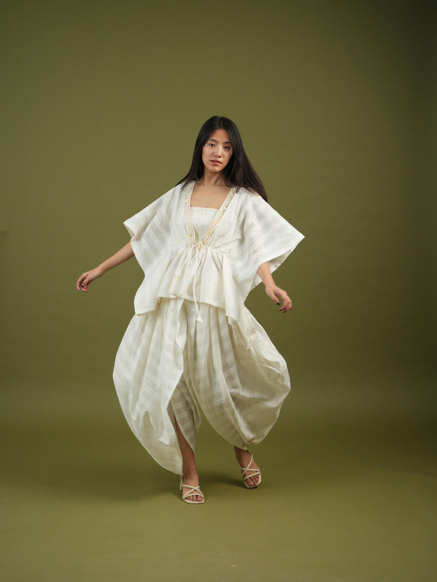 Vanshitaaz Ivory Serenity Drape Set