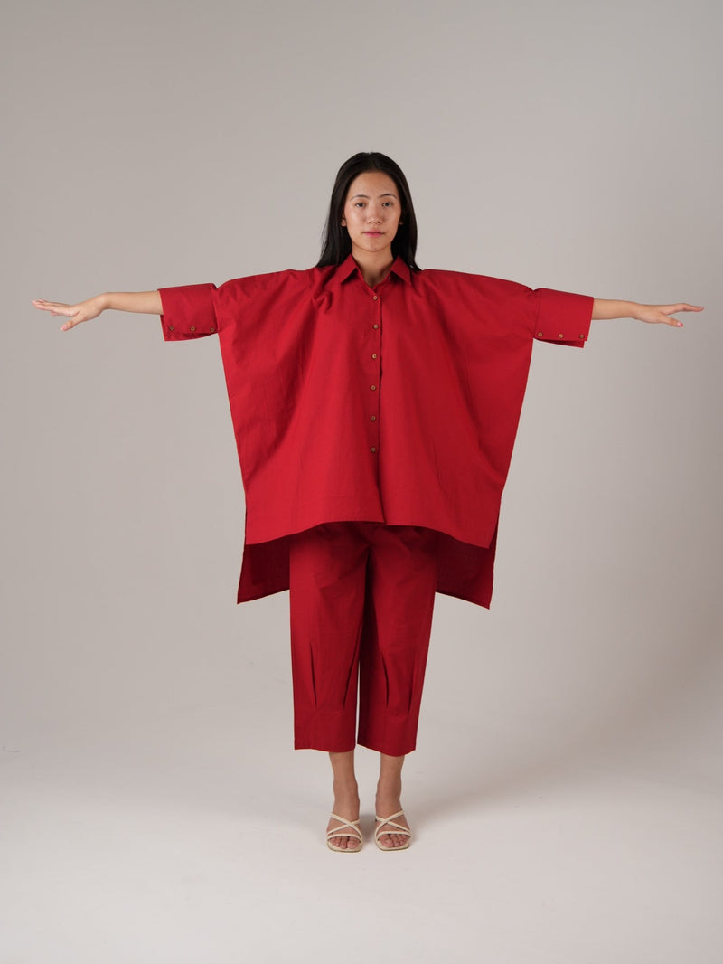 Model in a relaxed anti-fit cotton co-ord set by Vanshitaaz, Jaipur