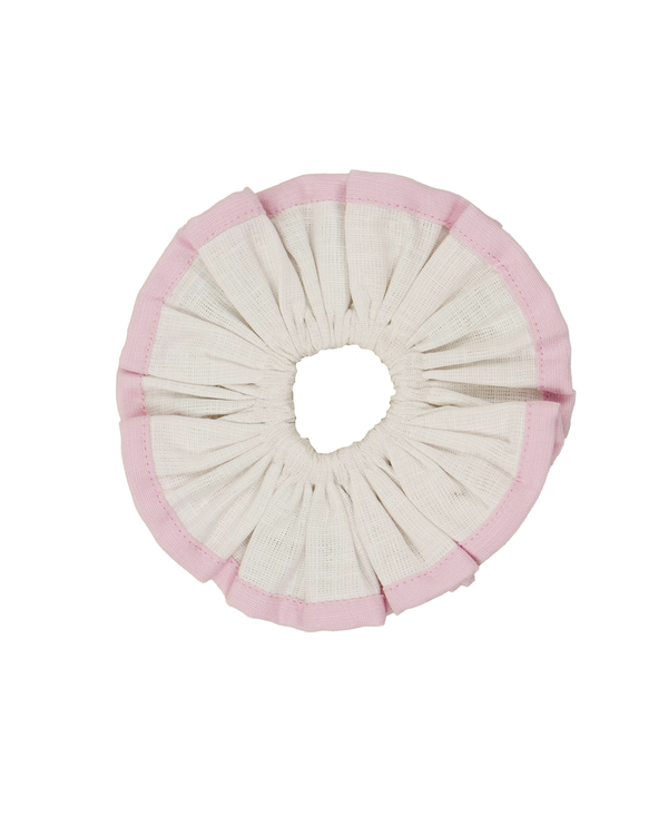 Ruffled Hair Scrunchie - Blush