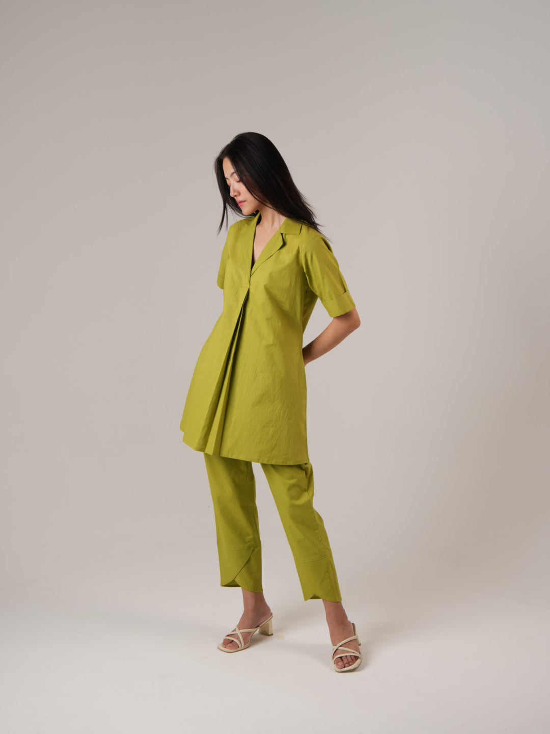 Vanshitaaz Lime Green Anti Fit Cotton Co-ord set