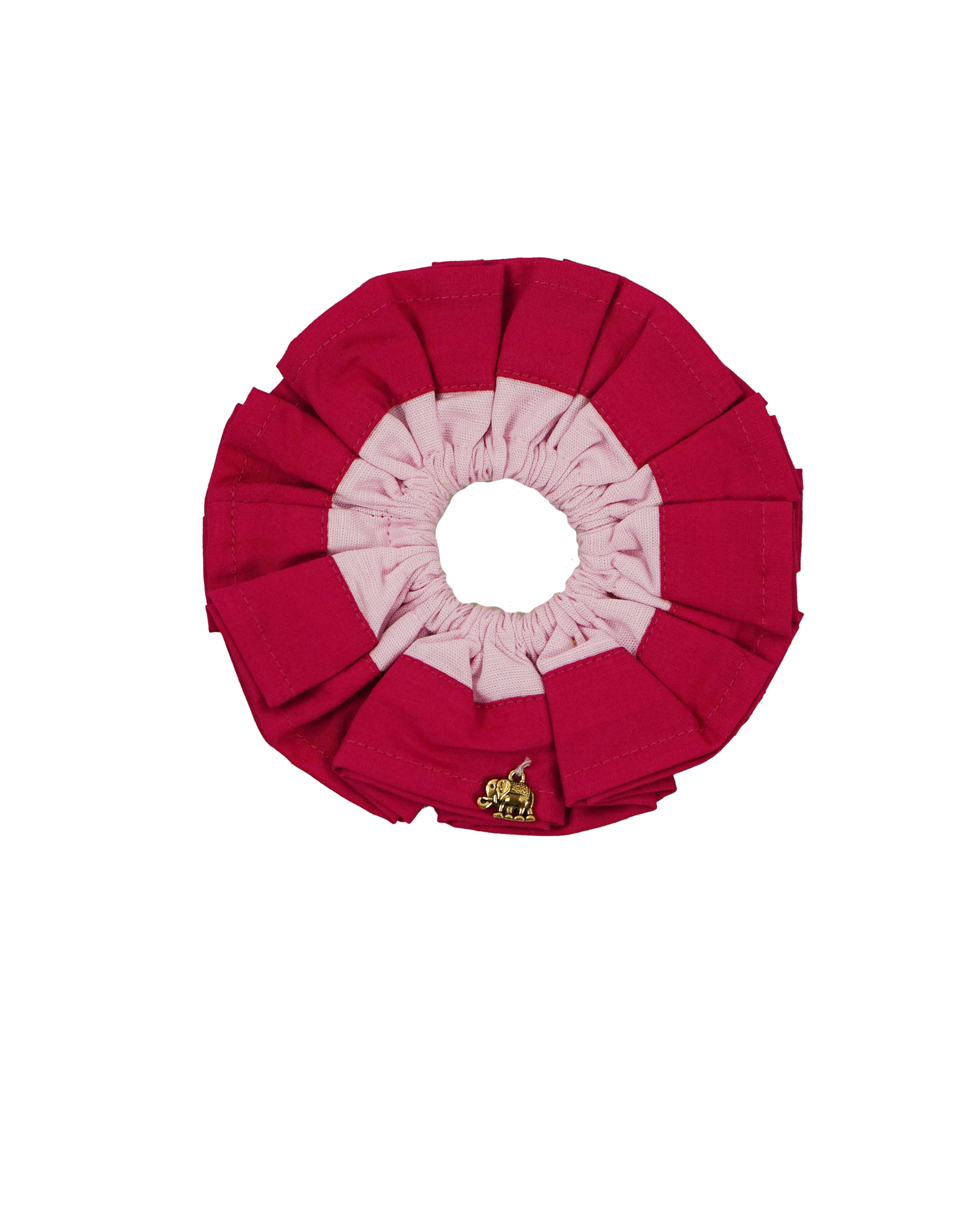 Coral Red Hair Scrunchie