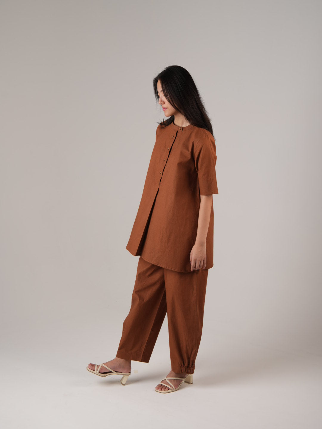 Vanshitaaz Burnt Brown Anti Fit Cotton Co-ord set