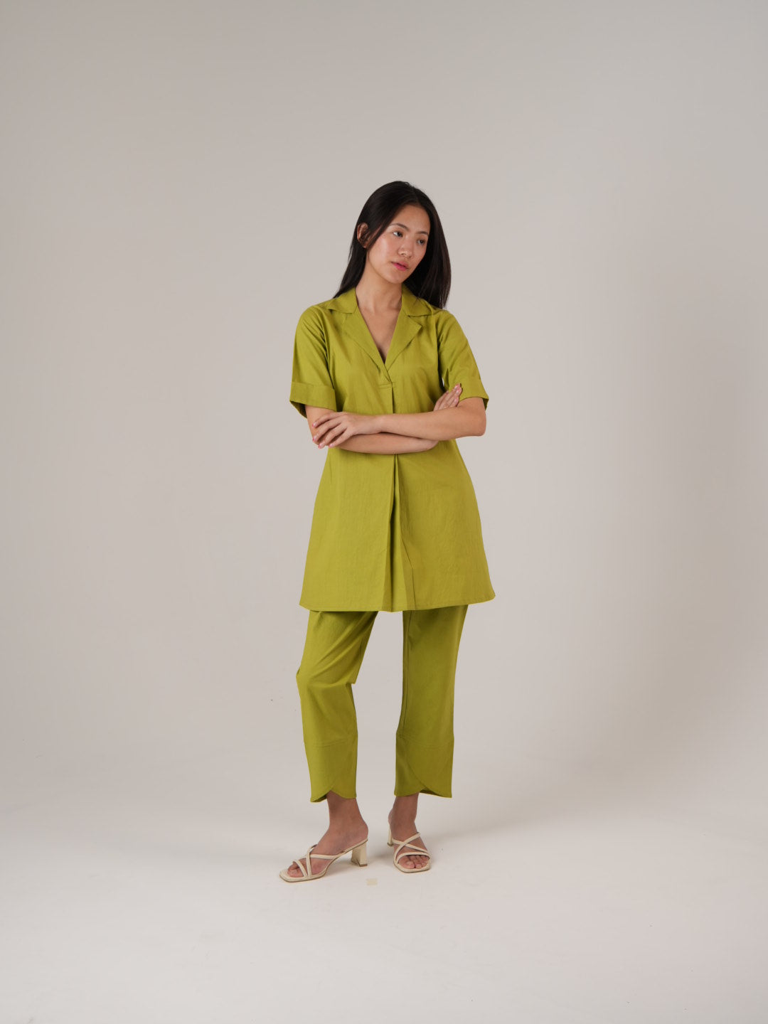 Vanshitaaz Lime Green Anti Fit Cotton Co-ord set