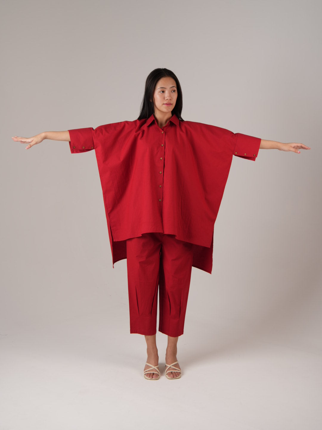 Vanshitaaz Ruby Red Anti Fit Cotton Co-ord set