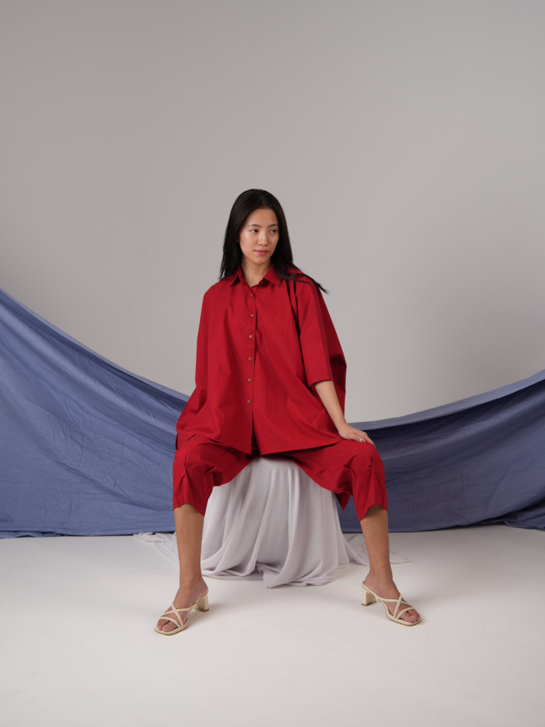 Vanshitaaz Ruby Red Anti Fit Cotton Co-ord set