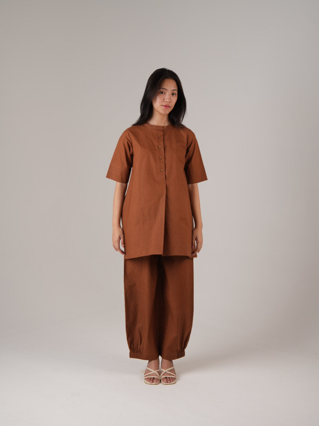 Vanshitaaz Burnt Brown Anti Fit Cotton Co-ord set