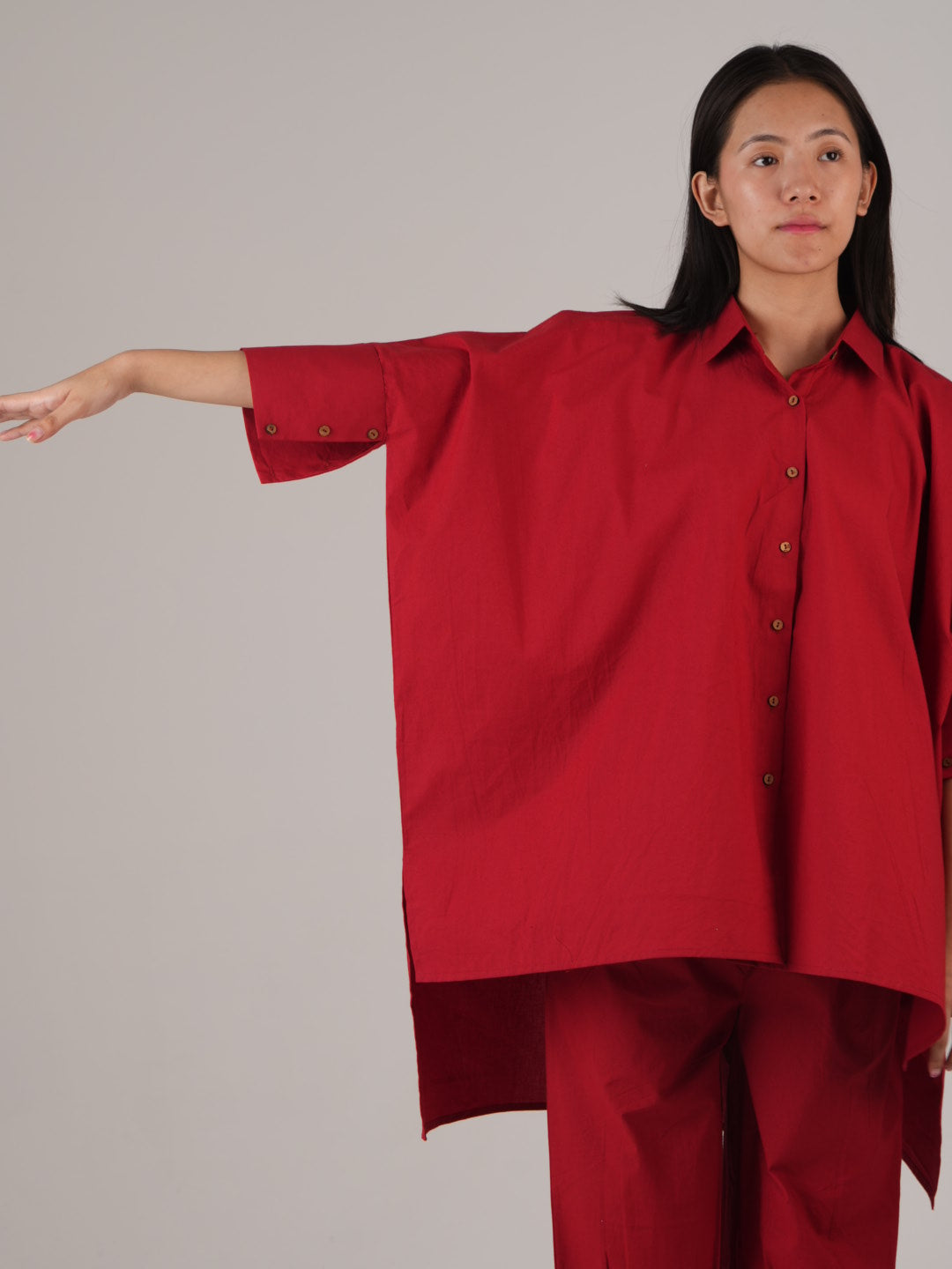 Vanshitaaz Ruby Red Anti Fit Cotton Co-ord set