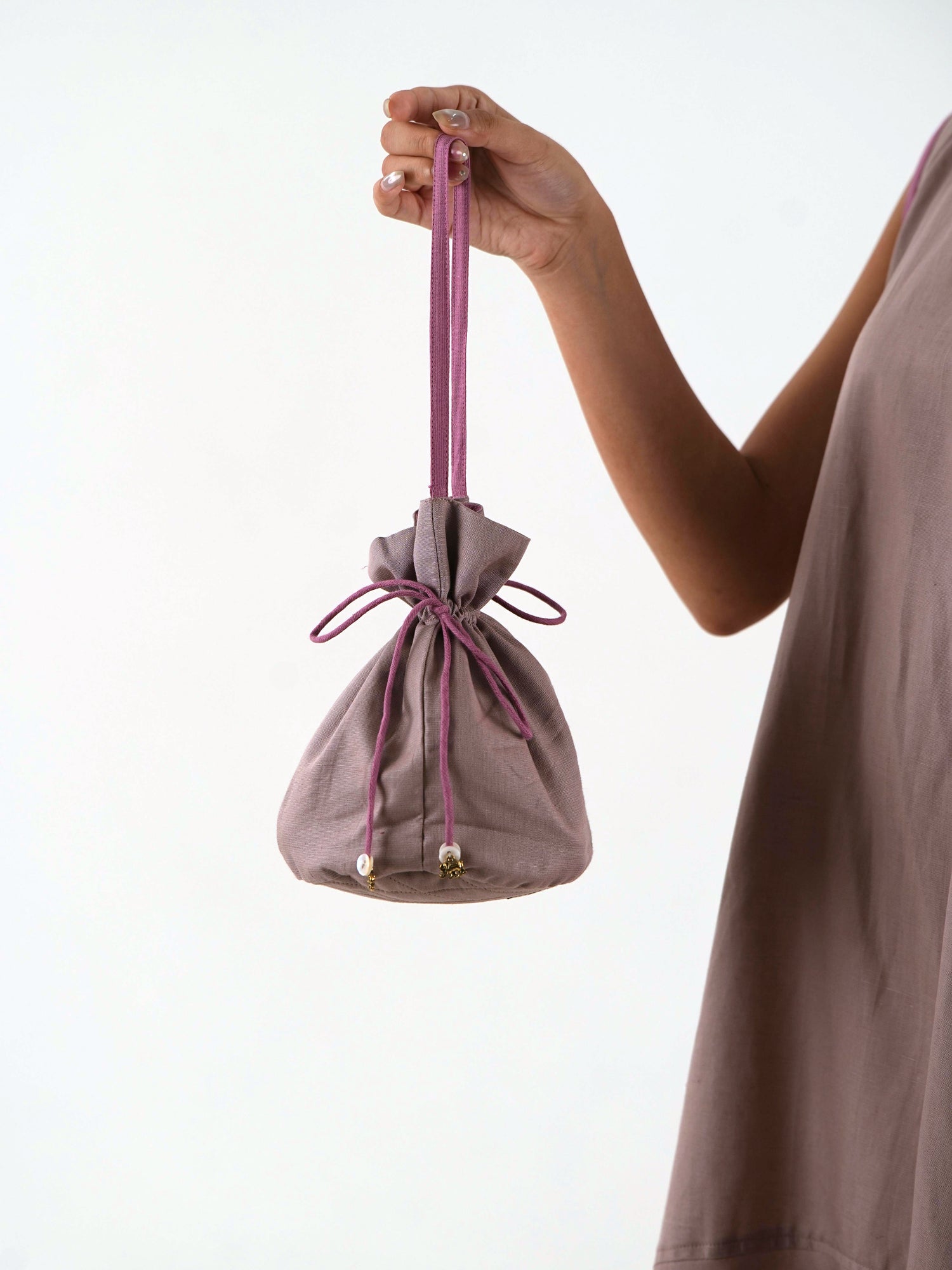 Sleeveless High Low Dress - Mauve Linen