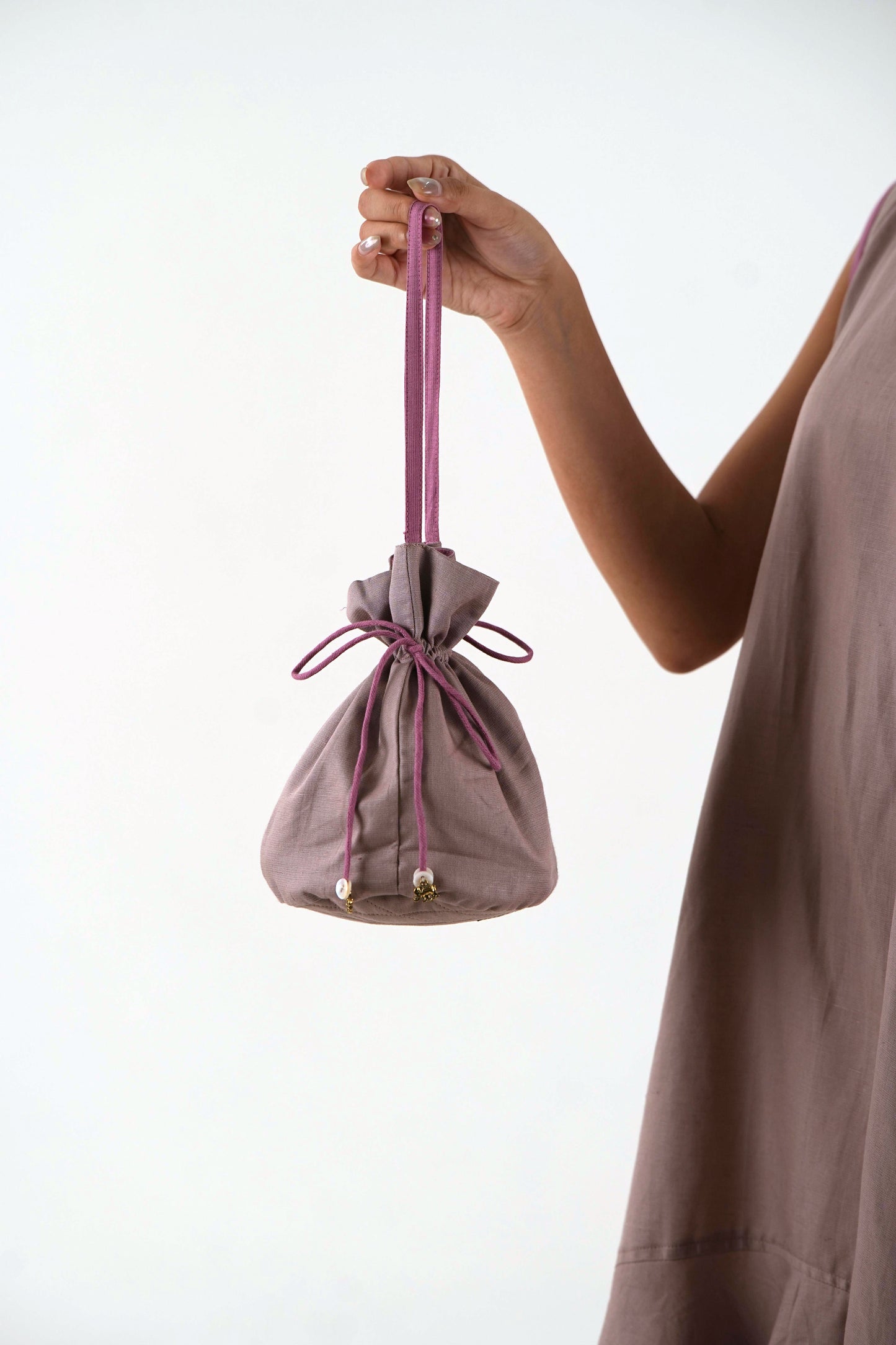 Sleeveless High Low Dress - Mauve Linen