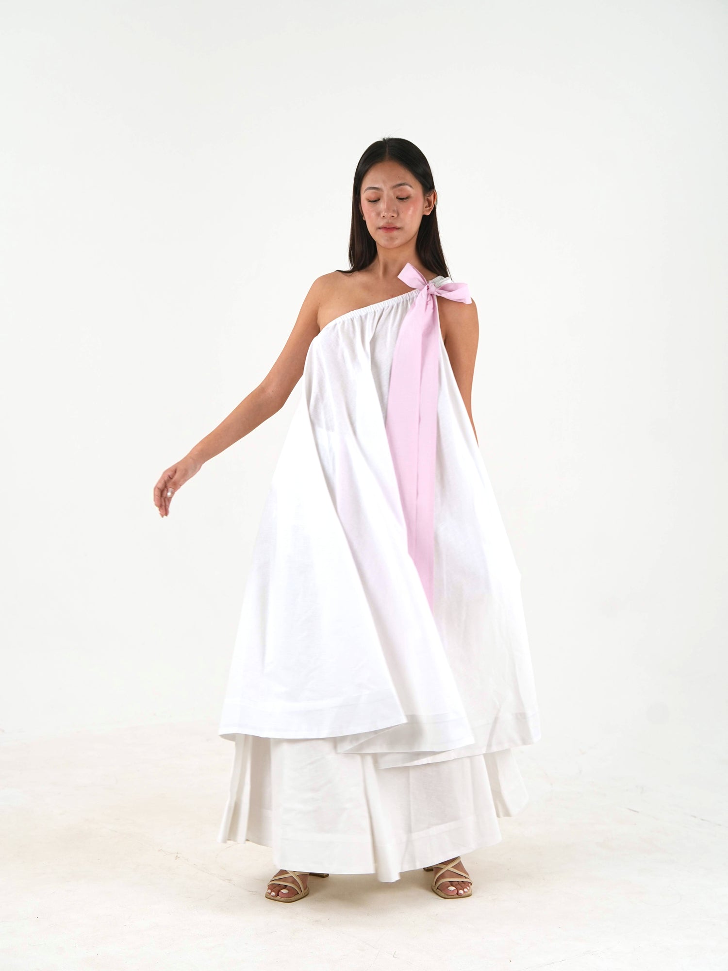 Bow Tie Tunic - White Linen Cotton