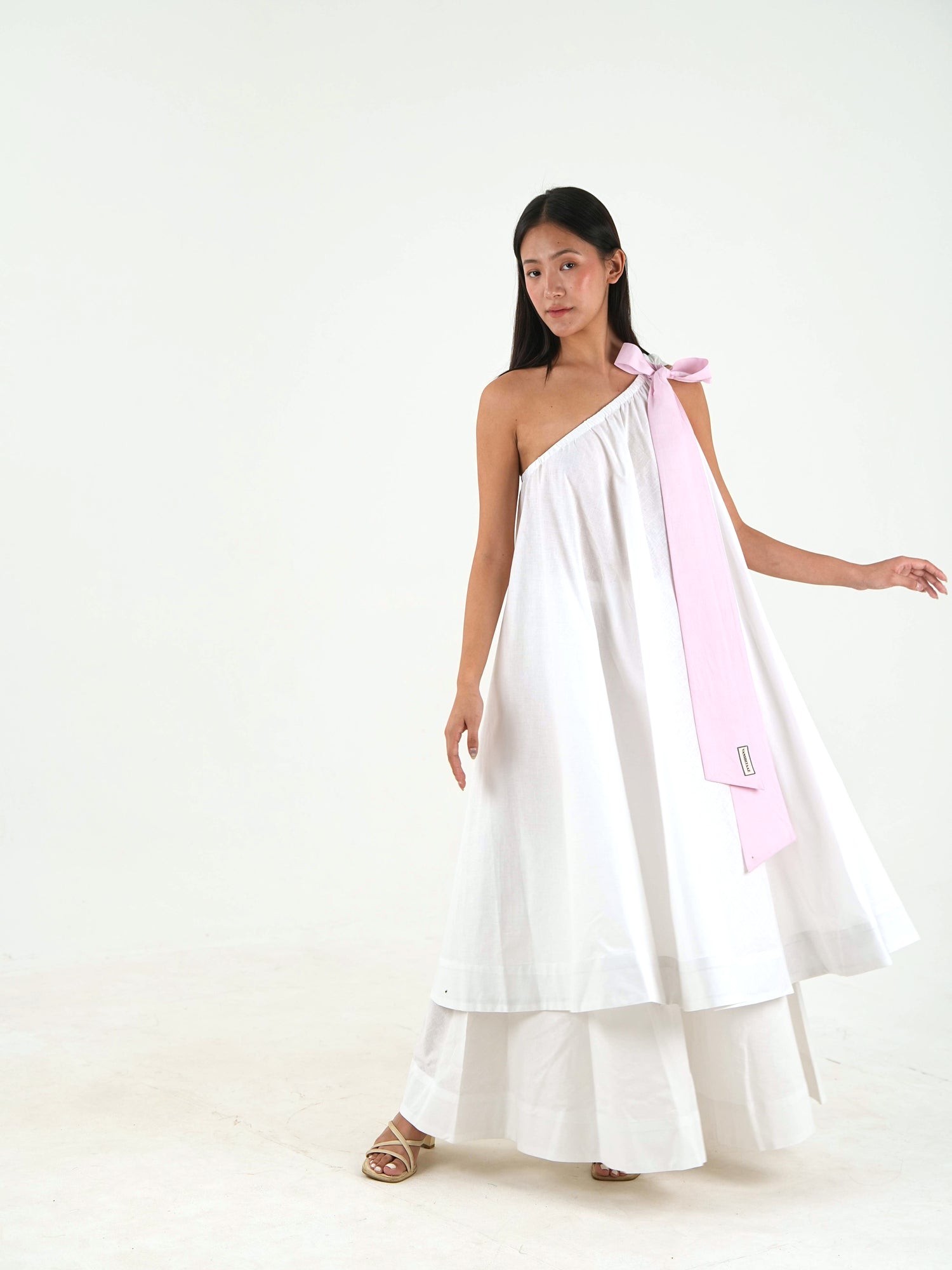 Bow Tie Tunic - White Linen Cotton