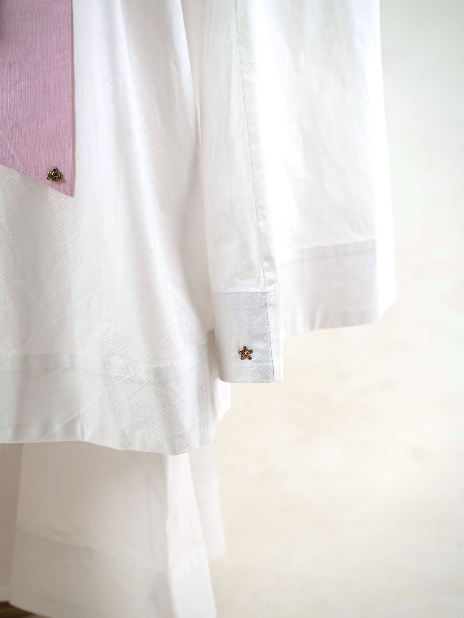 Wide Leg Trousers - White Linen Cotton