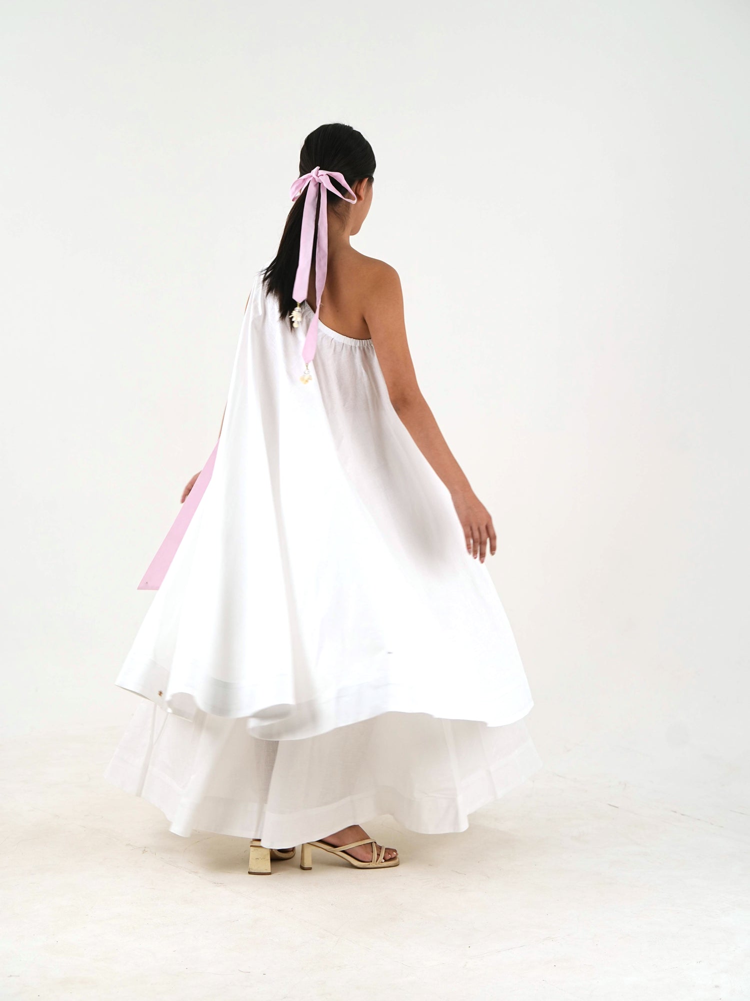 Bow Tie Tunic - White Linen Cotton