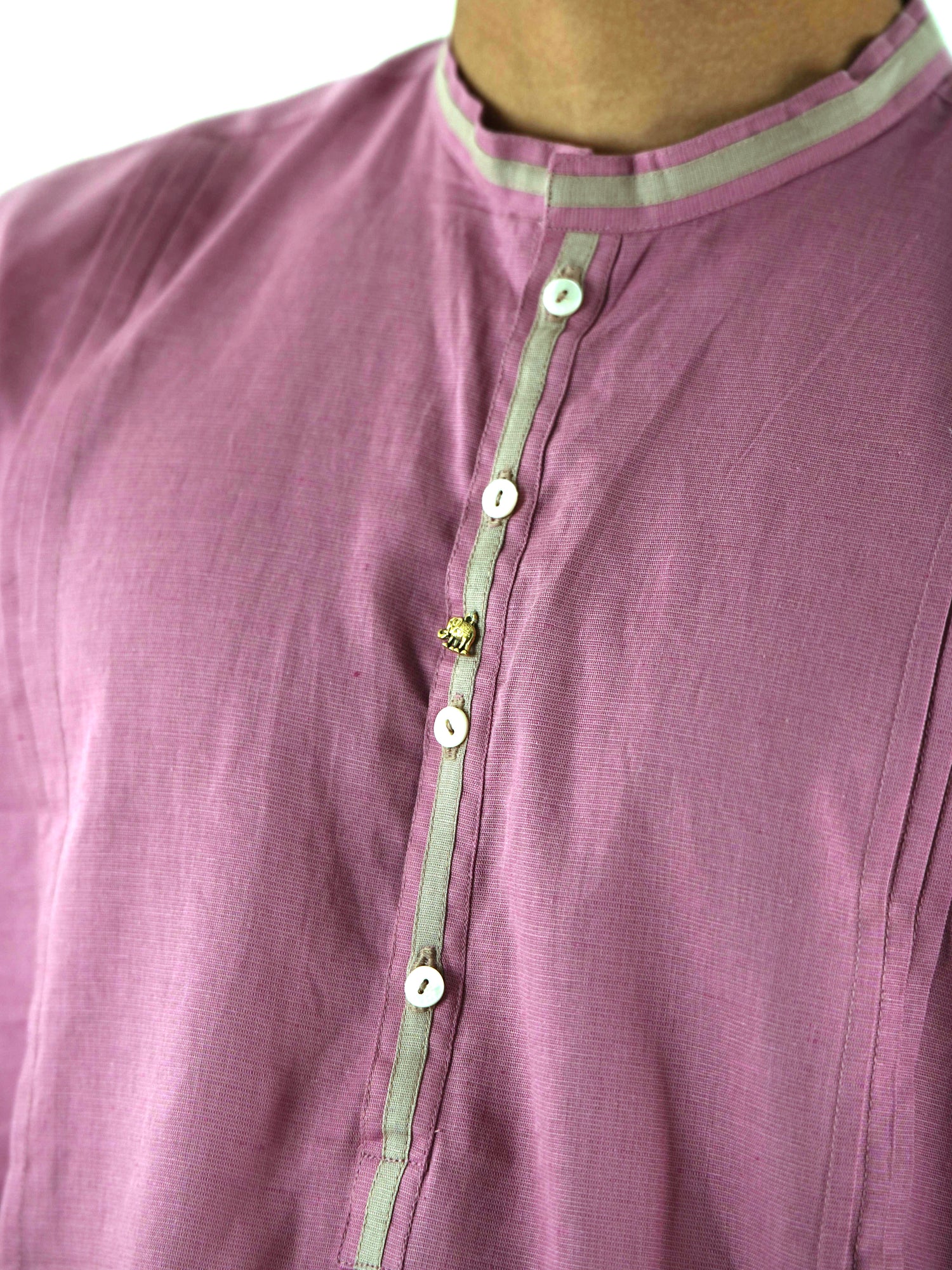 Long Kurta for Men - Dusty Pink