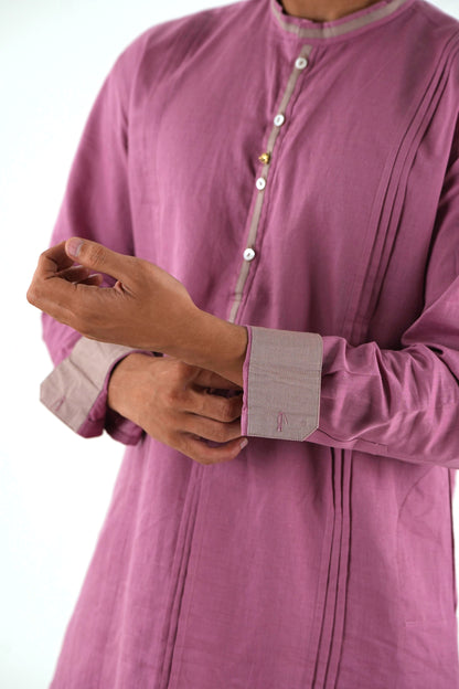 Long Kurta for Men - Dusty Pink