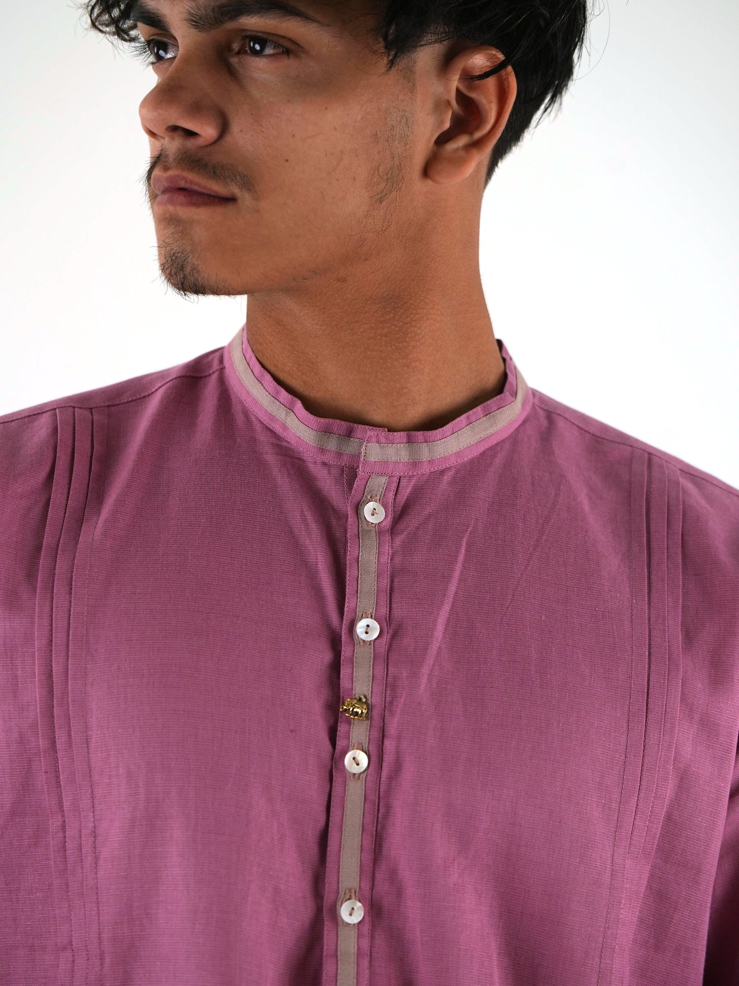 Long Kurta for Men - Dusty Pink