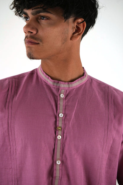 Long Kurta for Men - Dusty Pink