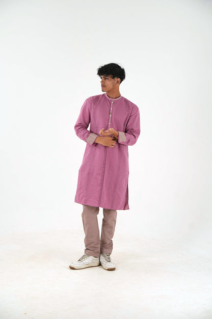 Long Kurta for Men - Dusty Pink