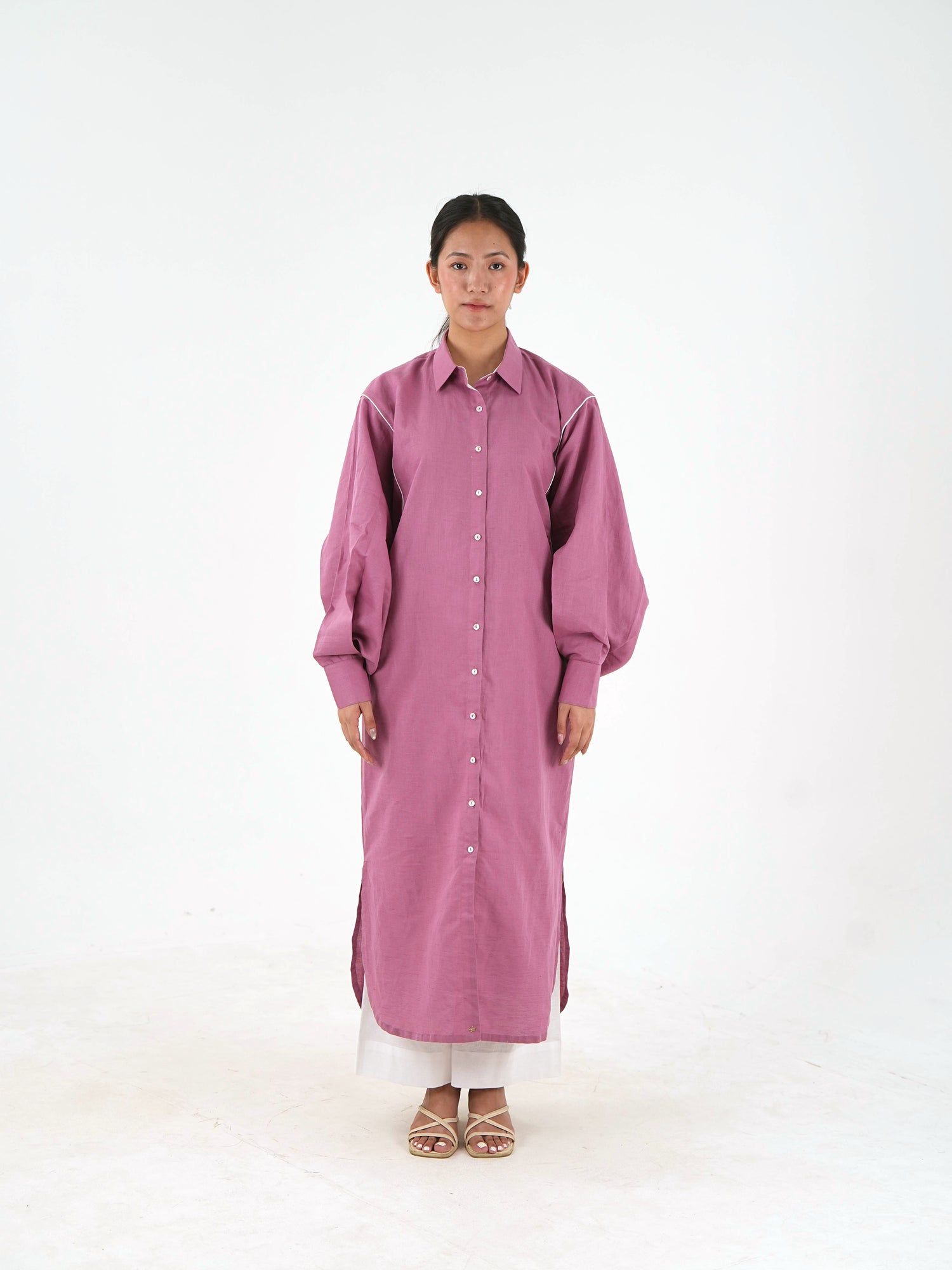 Wide Leg Palazzo - White Linen Cotton