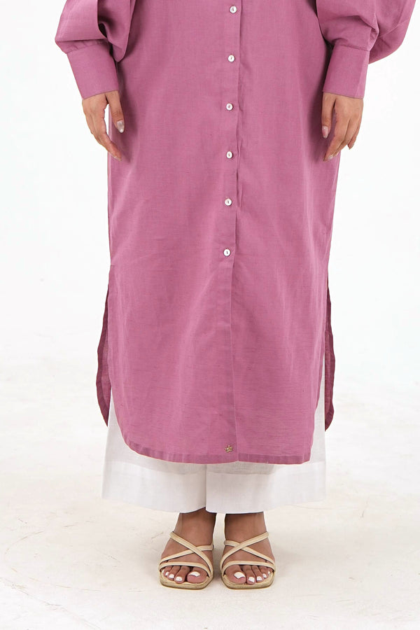 Wide Leg Palazzo - White Linen Cotton