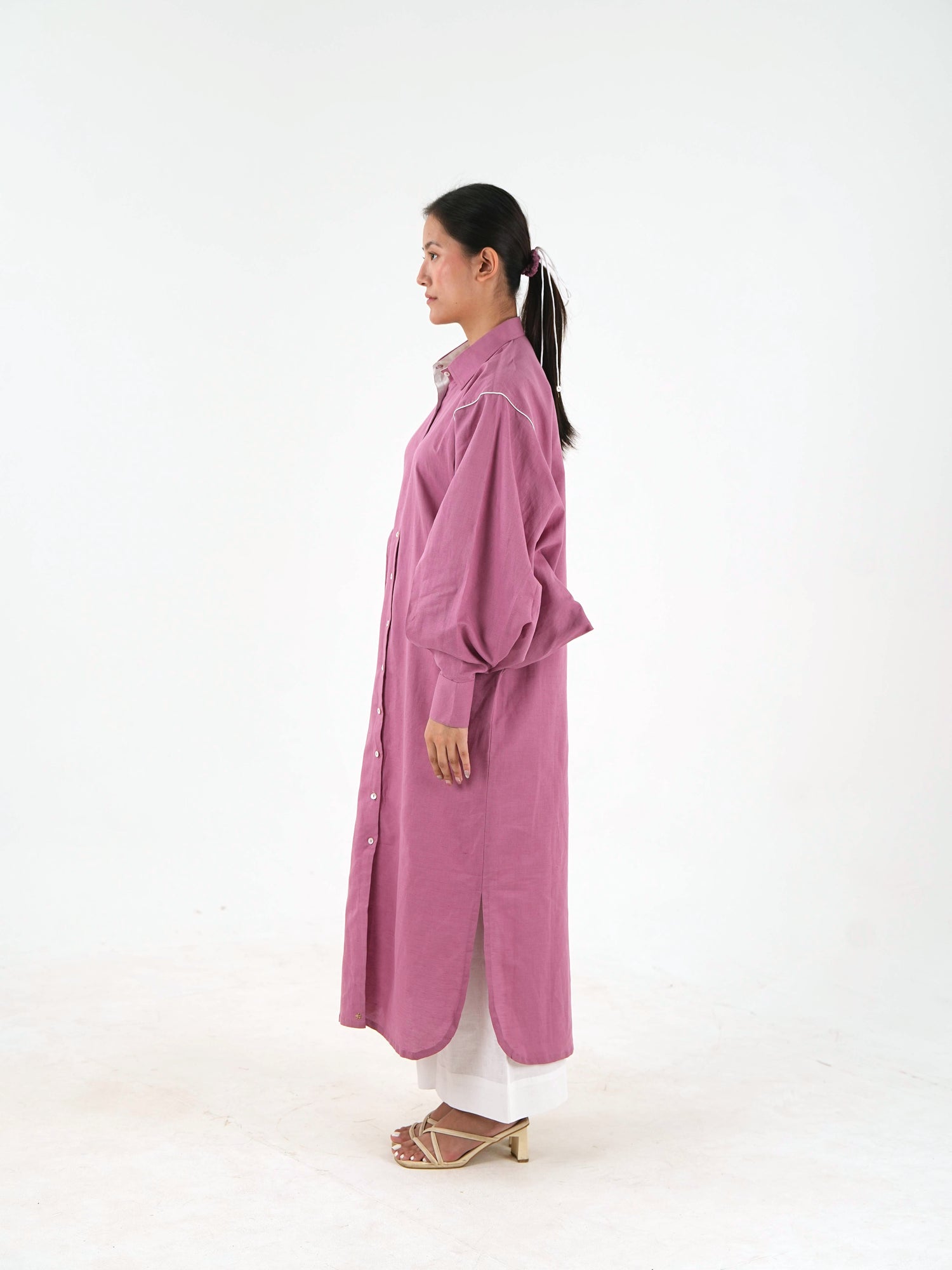 Wide Leg Palazzo - White Linen Cotton