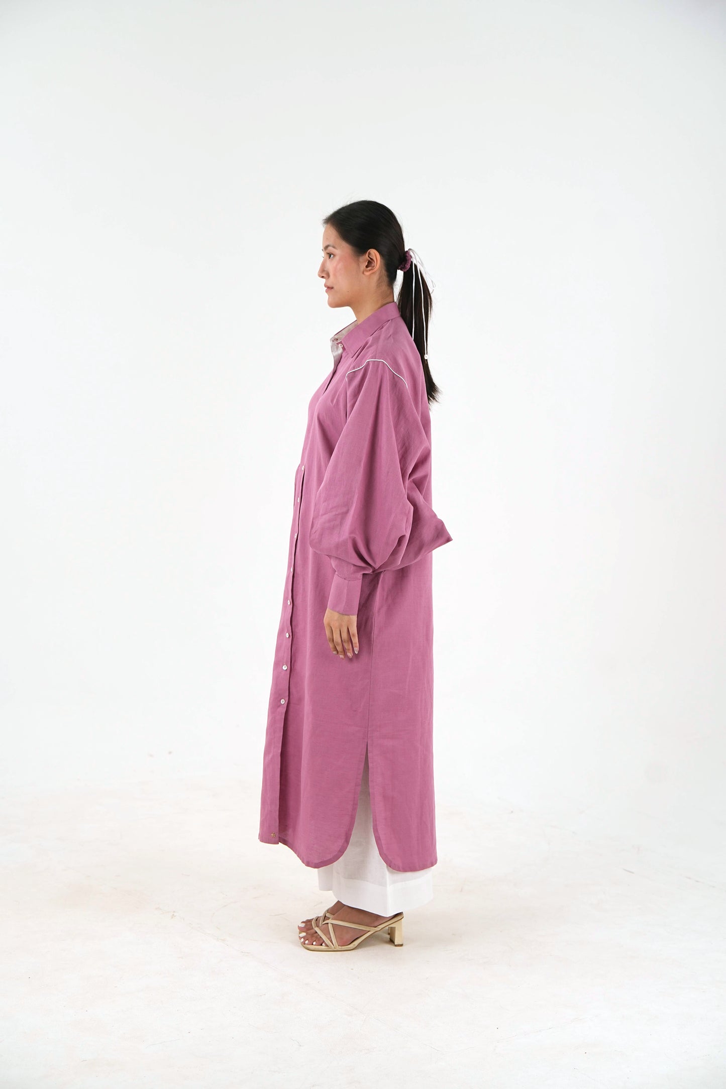 Wide Leg Palazzo - White Linen Cotton