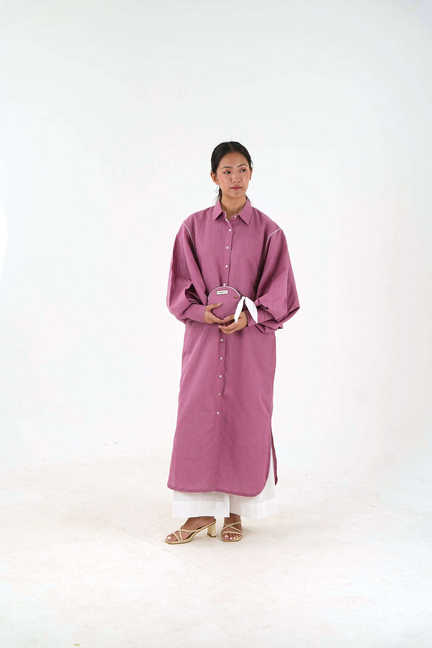 Wide Leg Palazzo - White Linen Cotton