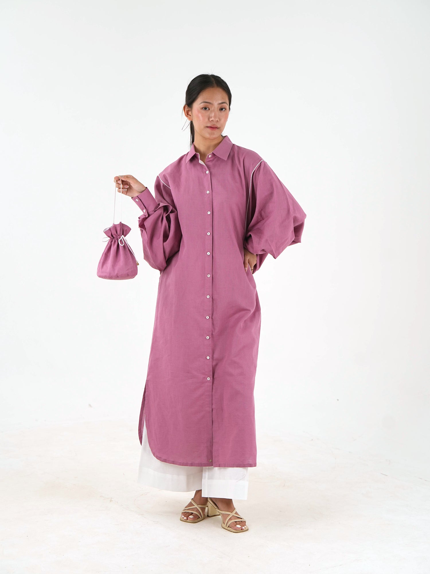 Wide Leg Palazzo - White Linen Cotton