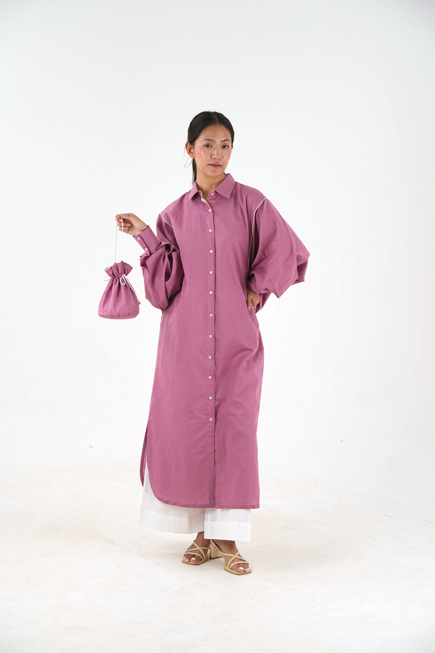 Wide Leg Palazzo - White Linen Cotton