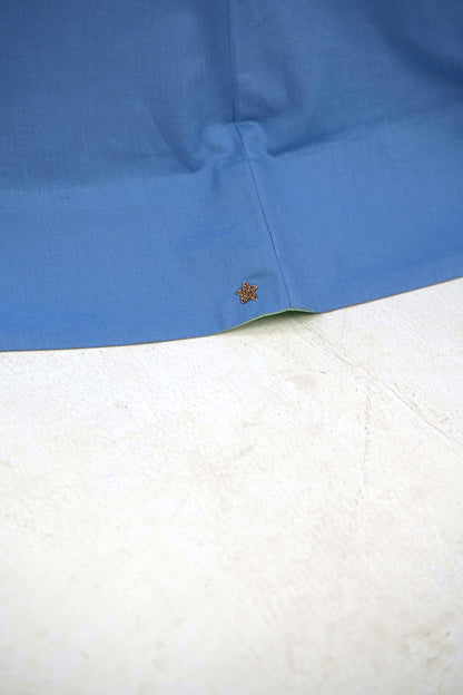 Ankle Length Resort Skirt - Pastel Blue Linen