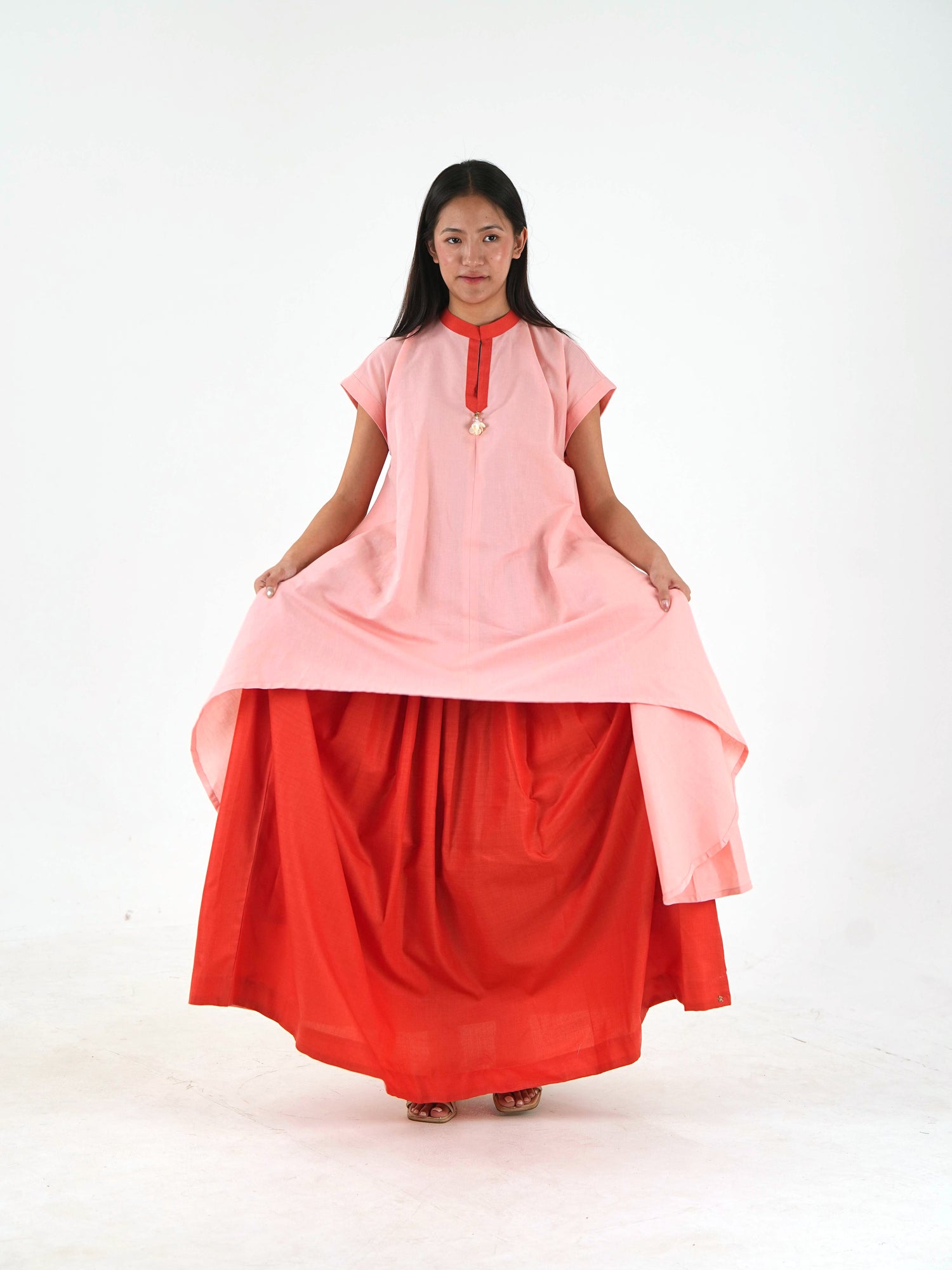 High Low Top - Pastel Pink Loose Fit