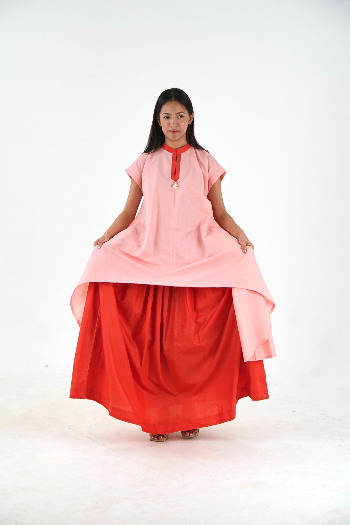 High Low Top - Pastel Pink Loose Fit