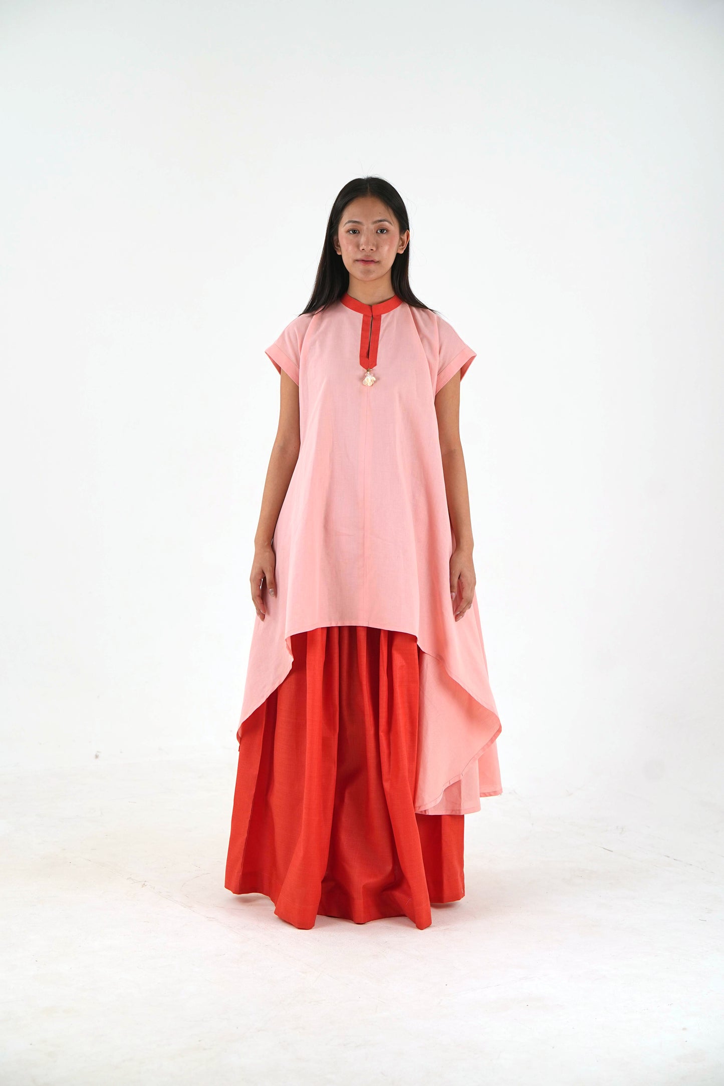 Wide Leg Palazzo - Orange Linen Cotton