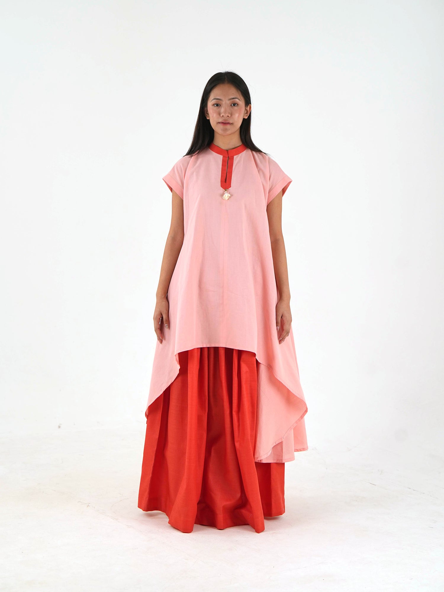 High Low Top - Pastel Pink Loose Fit